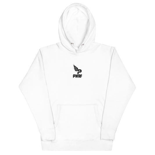 Unisex PWRF Brand Black Logo Hoodie