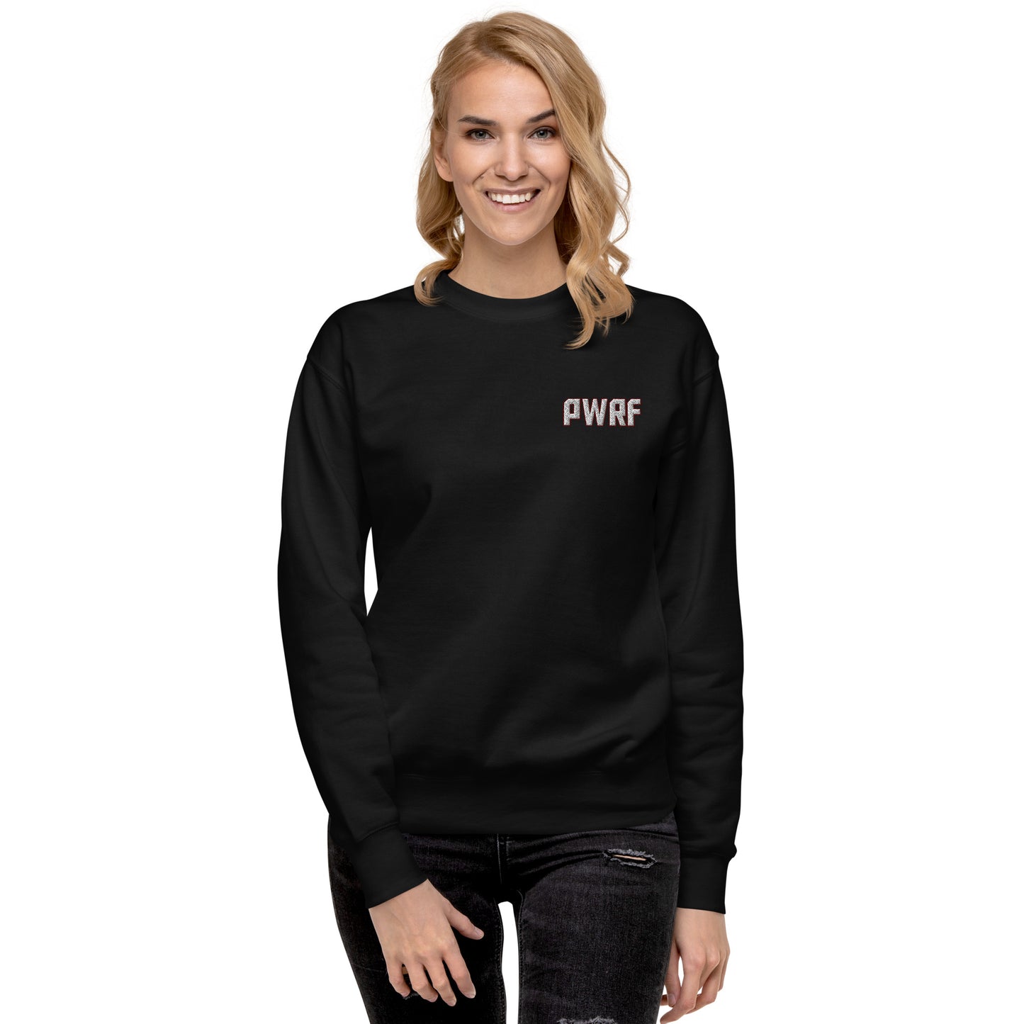 Women's PWRF Left Chest Embroidered Unisex Premium Sweatshirt