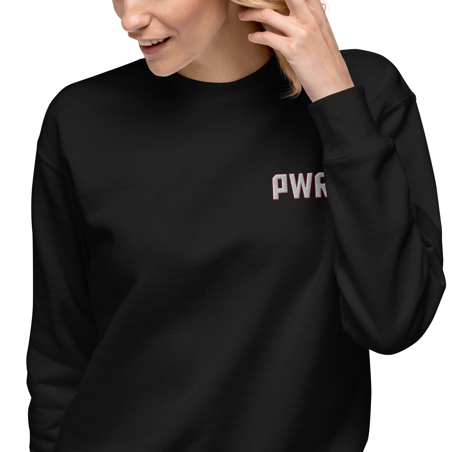 Women's PWRF Left Chest Embroidered Unisex Premium Sweatshirt