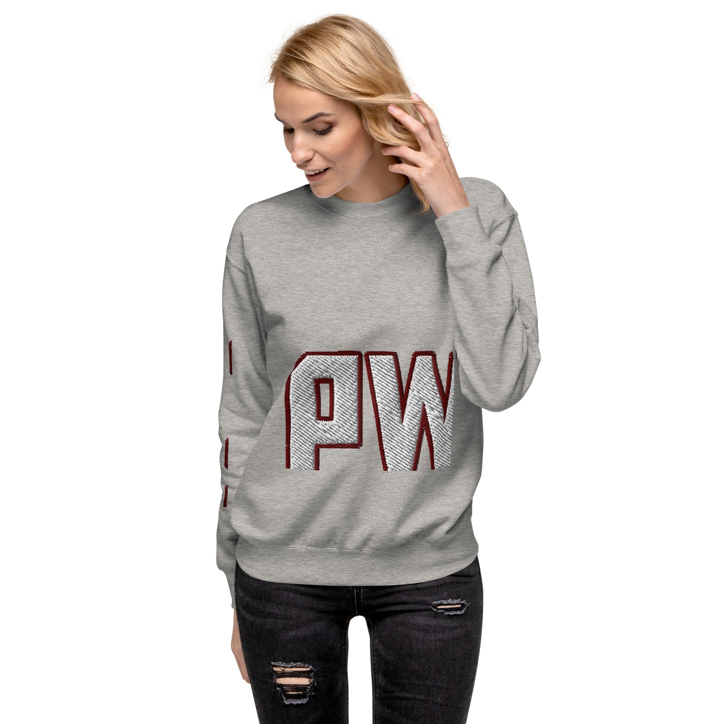 Women's PWRF Left Chest Embroidered Unisex Premium Sweatshirt