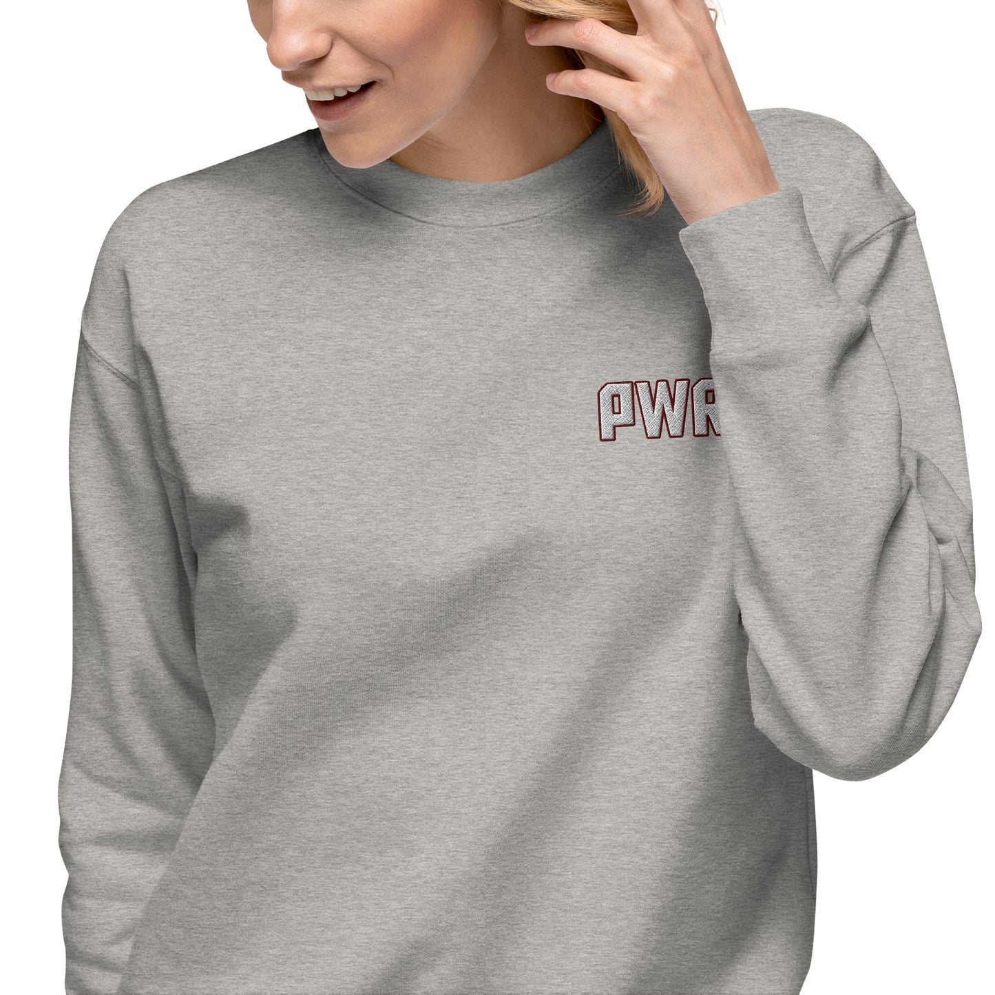 Women's PWRF Left Chest Embroidered Unisex Premium Sweatshirt