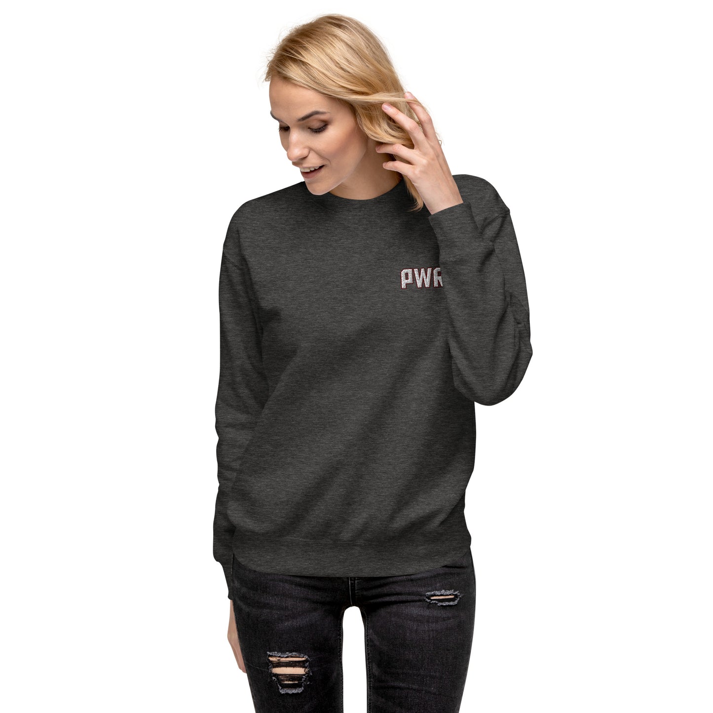 Women's PWRF Left Chest Embroidered Unisex Premium Sweatshirt