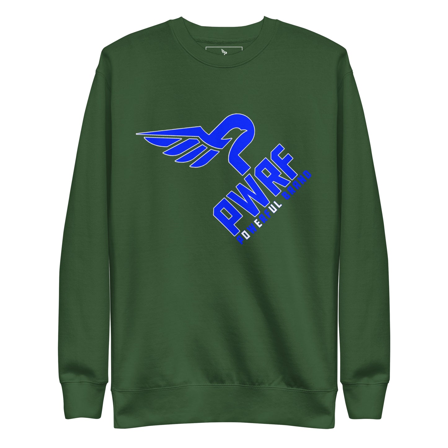 Unisex PWRF Brand Blue Logo Premium Sweatshirt