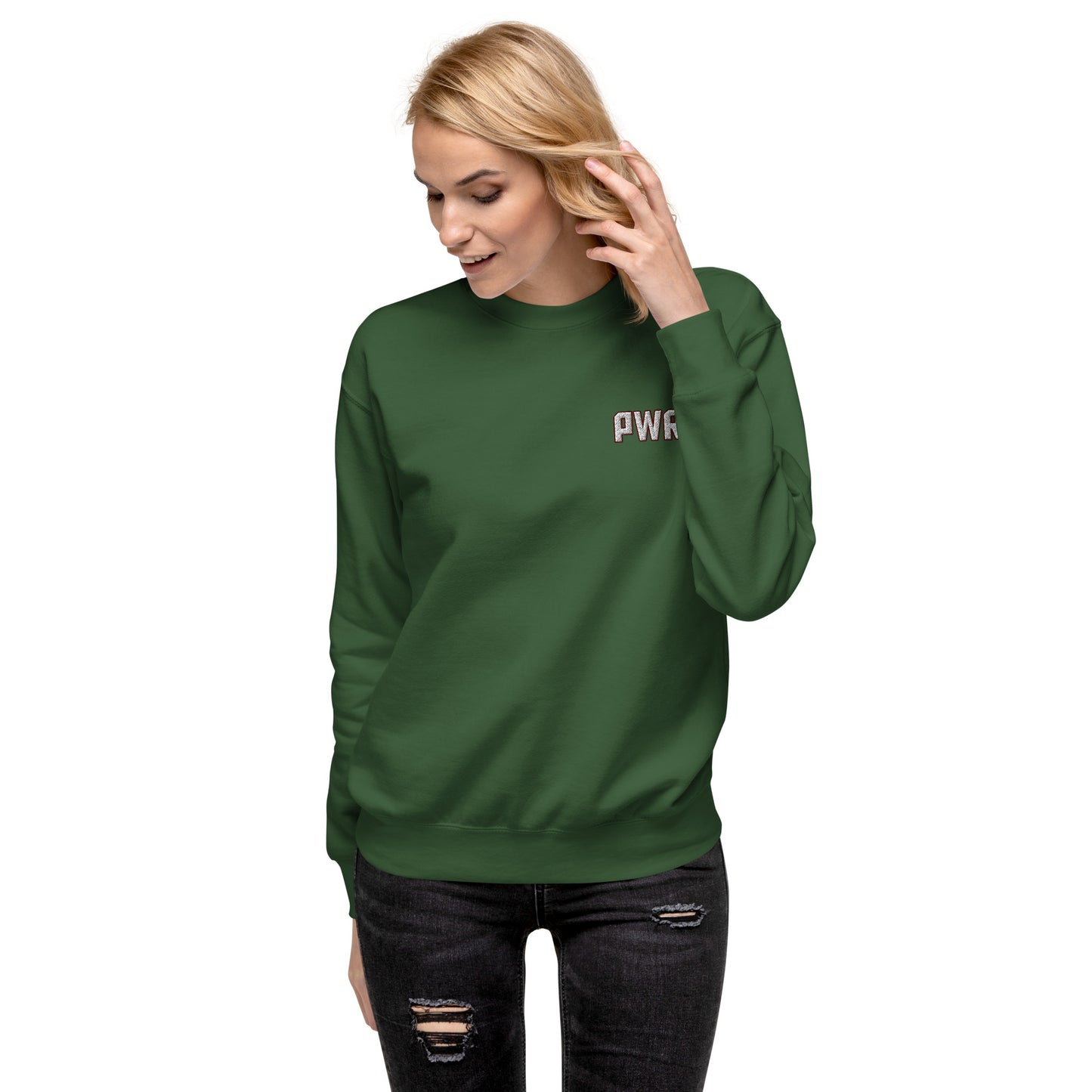 Women's PWRF Left Chest Embroidered Unisex Premium Sweatshirt