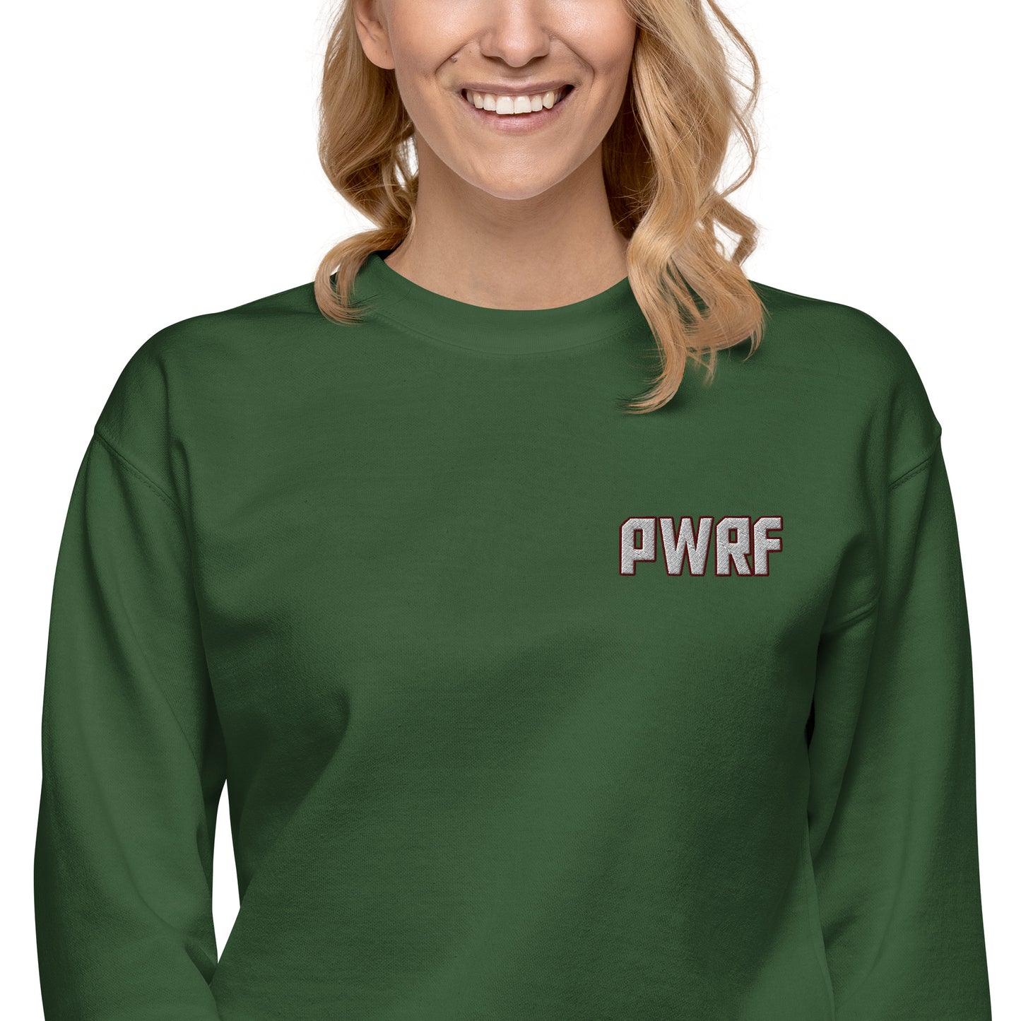 Women's PWRF Left Chest Embroidered Unisex Premium Sweatshirt