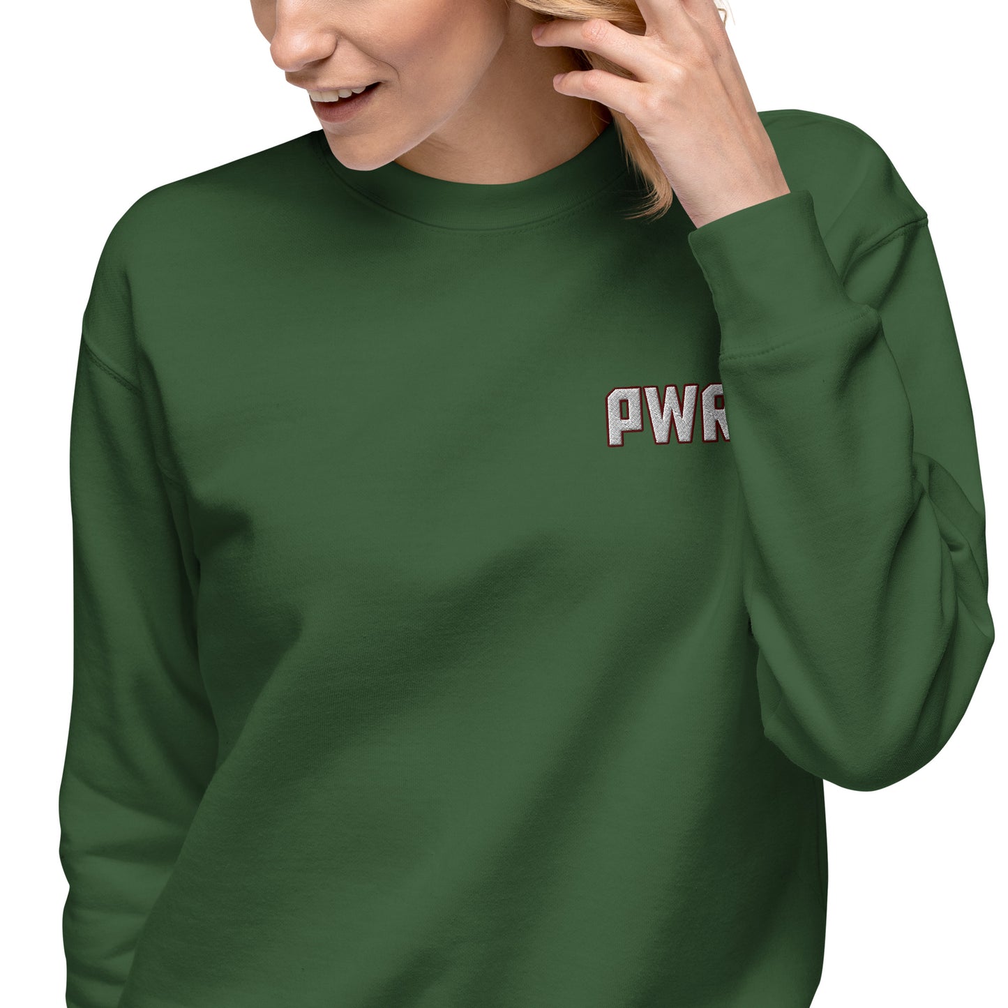 Women's PWRF Left Chest Embroidered Unisex Premium Sweatshirt