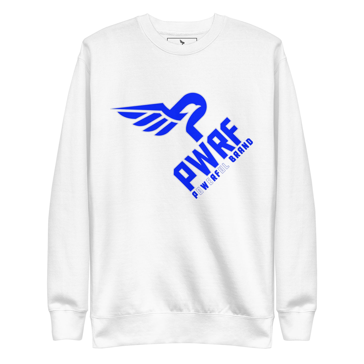 Unisex PWRF Brand Blue Logo Premium Sweatshirt