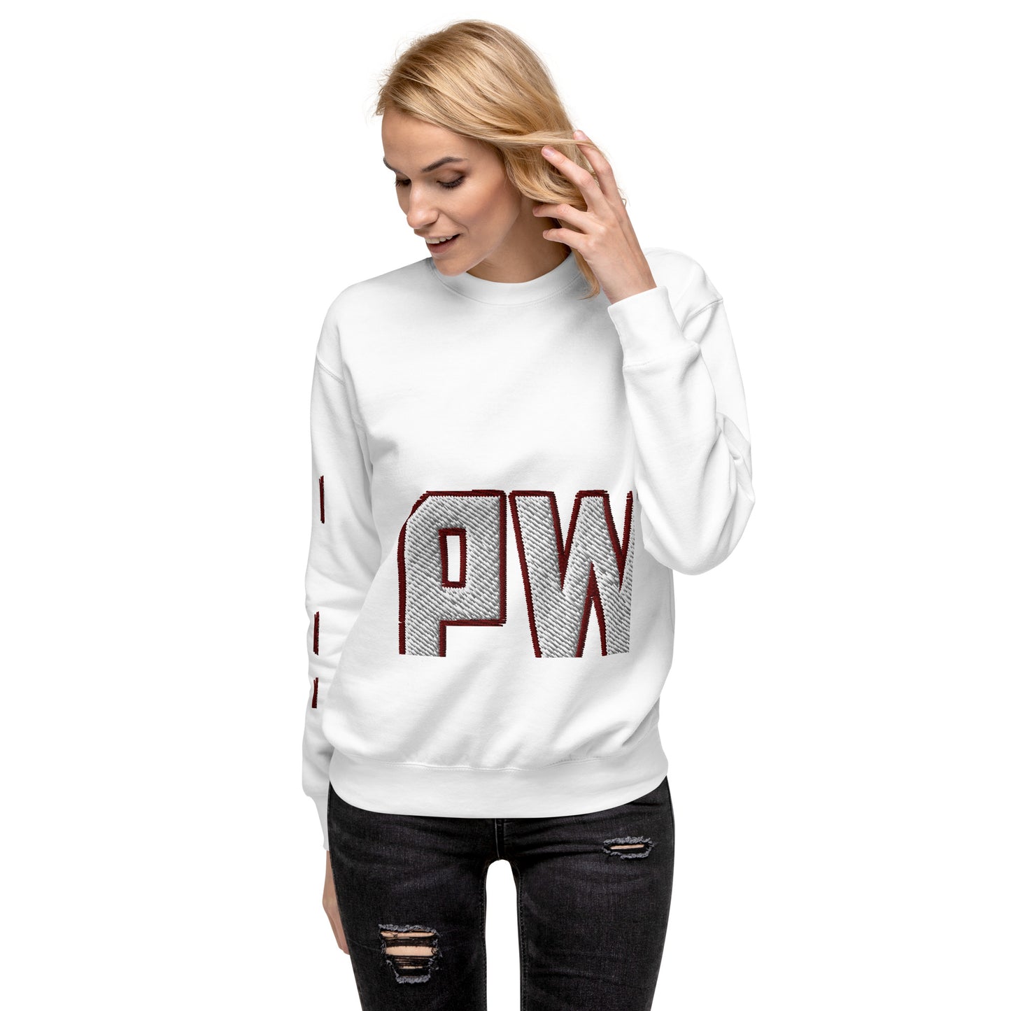 Women's PWRF Left Chest Embroidered Unisex Premium Sweatshirt