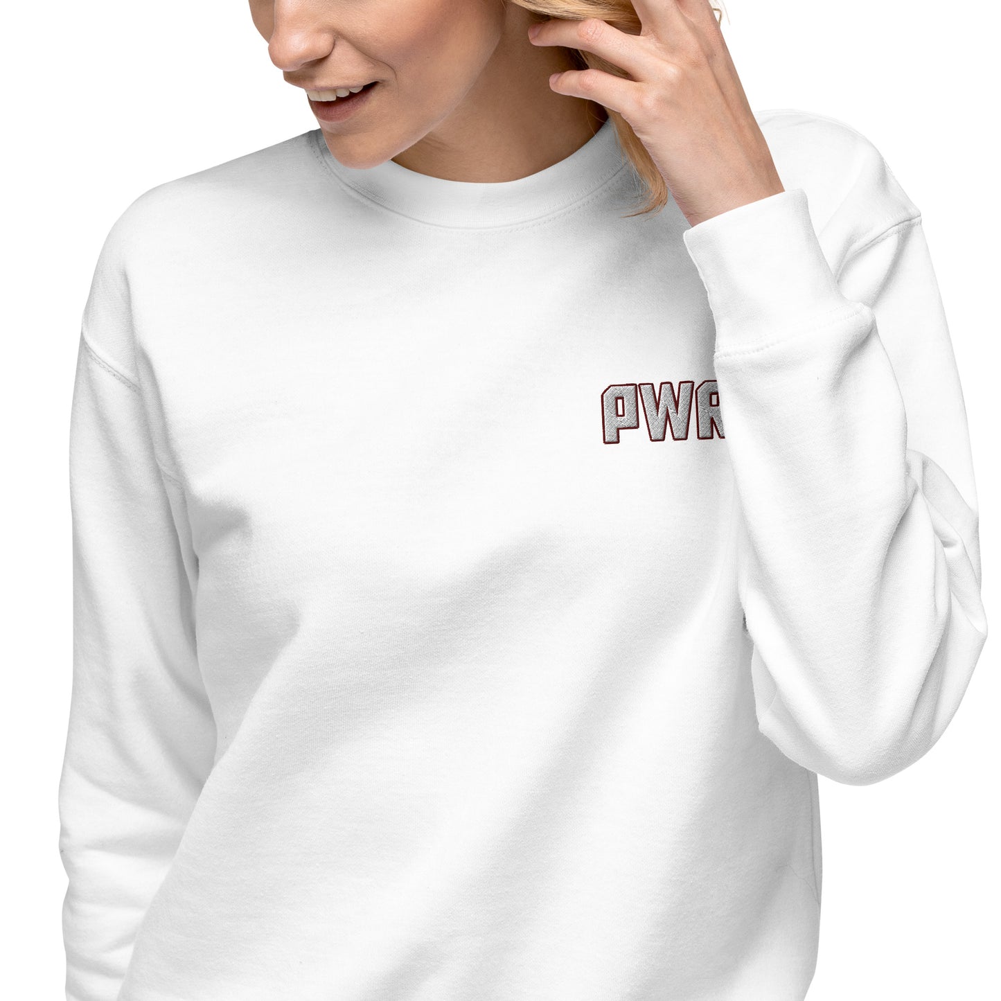 Women's PWRF Left Chest Embroidered Unisex Premium Sweatshirt