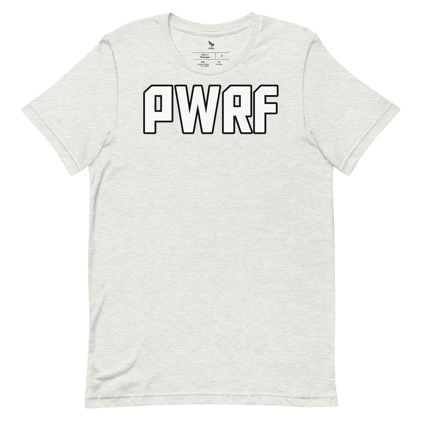 Unisex T-Shirt PWRF White & Black Lettering