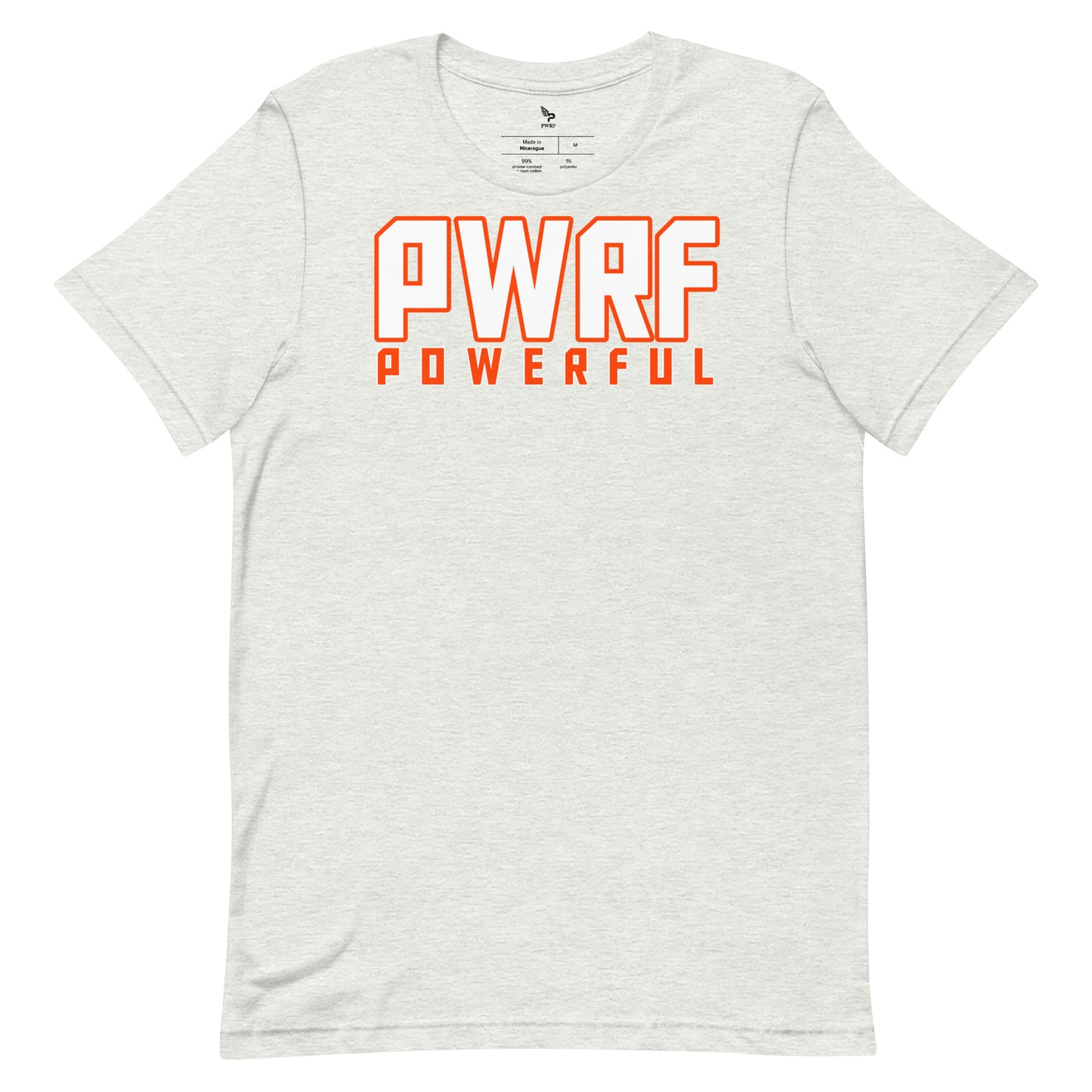 Unisex T-Shirt PWRF POWERFUL Orange White & Orange