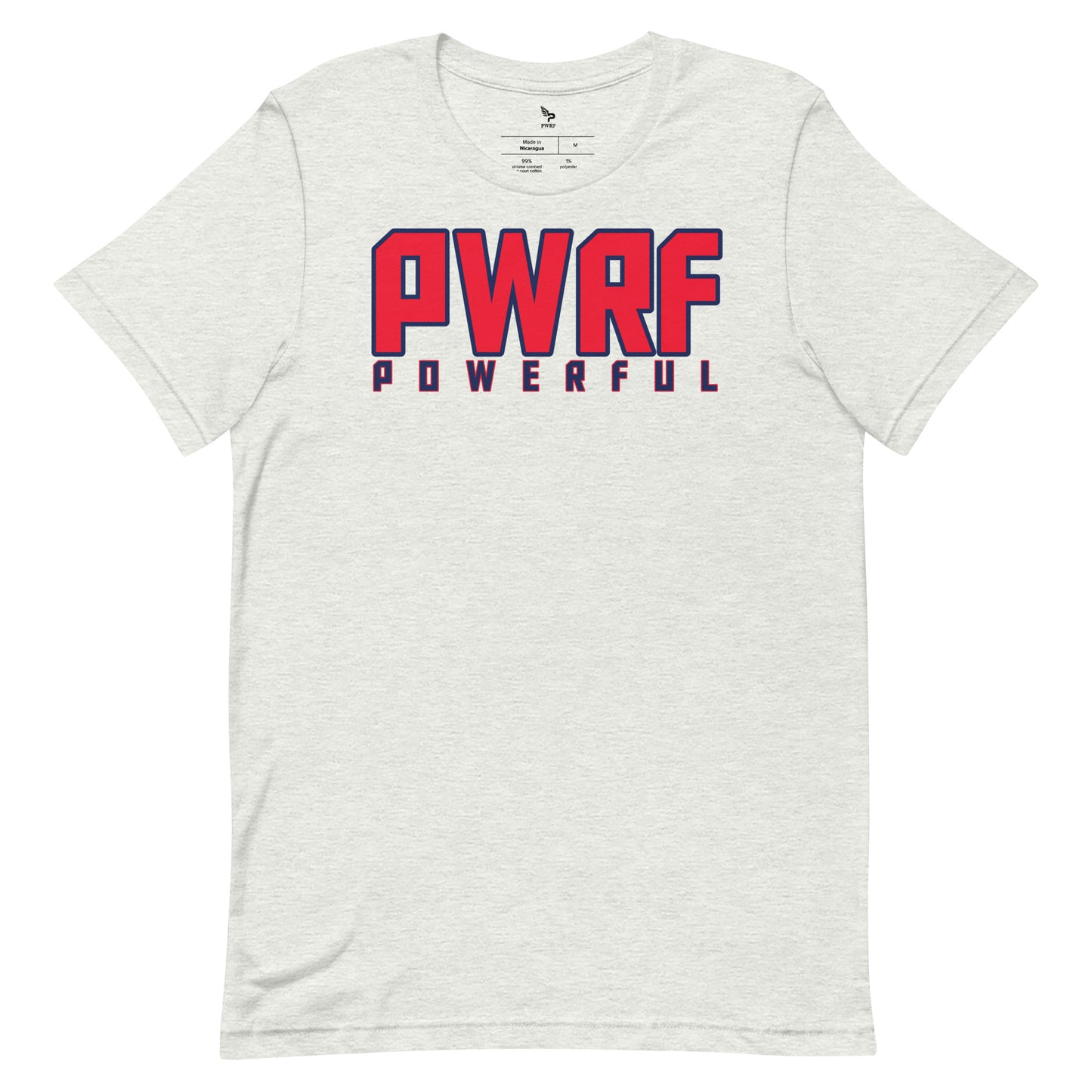 Unisex T-Shirt PWRF POWERFUL Red with Blue Edge