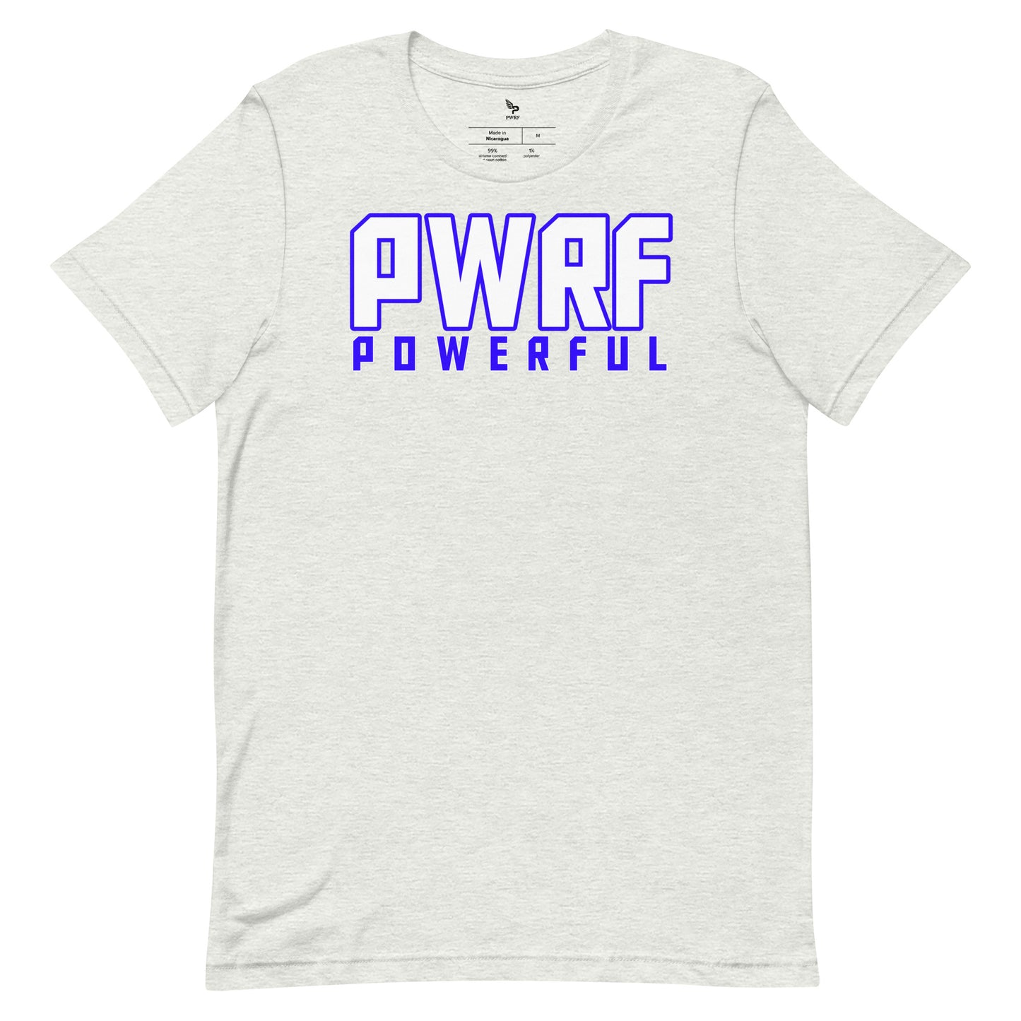 Unisex T-Shirt PWRF POWERFUL White & Blue