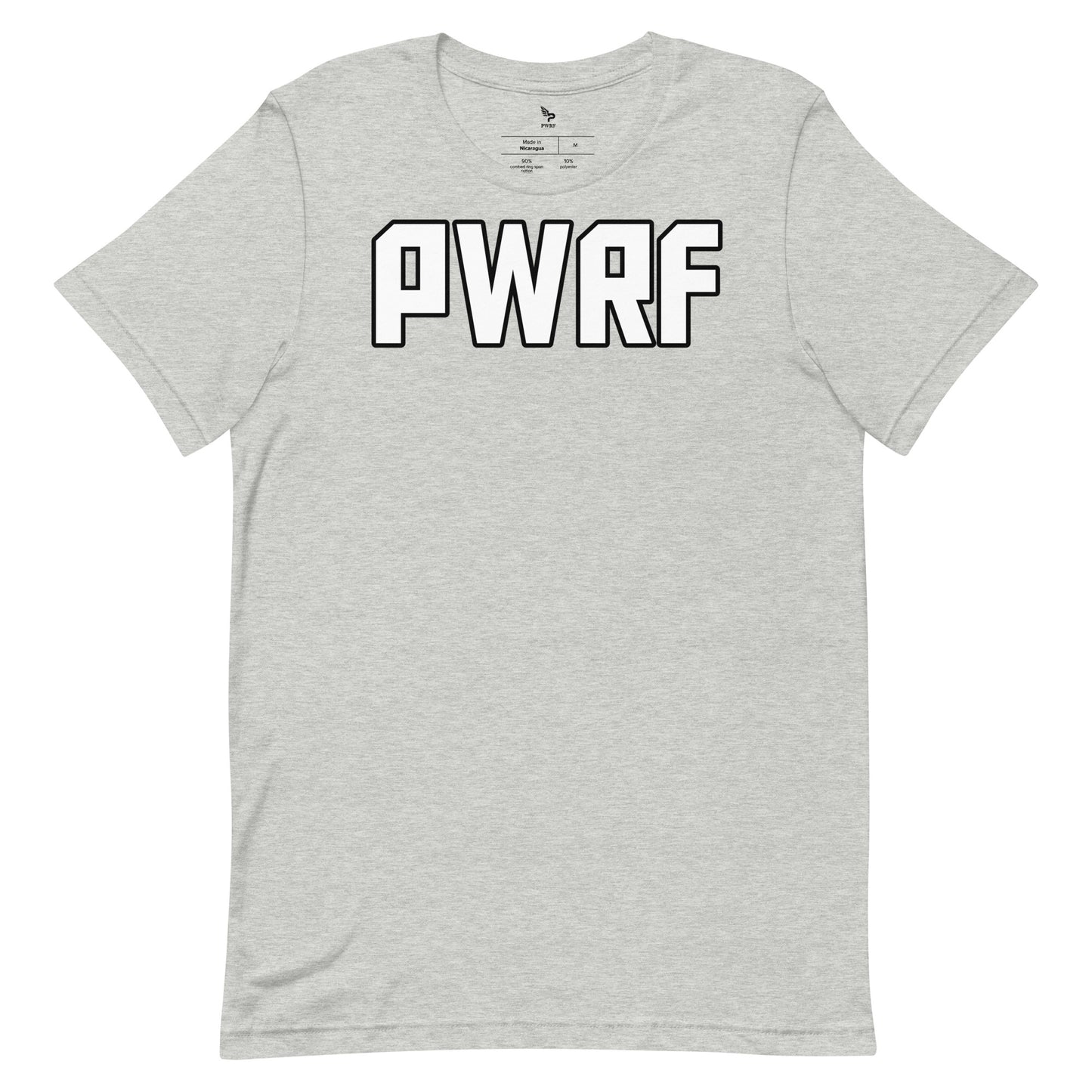 Unisex T-Shirt PWRF White & Black Lettering