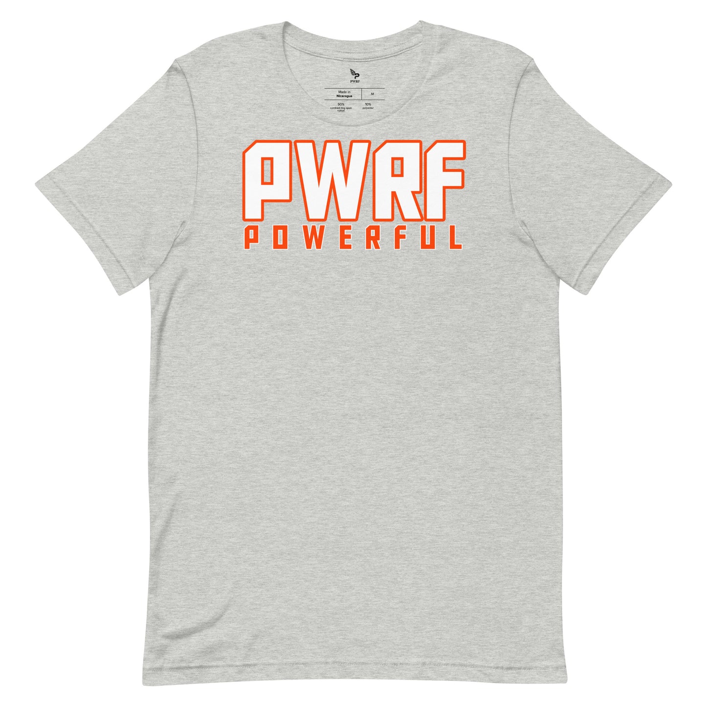 Unisex T-Shirt PWRF POWERFUL Orange White & Orange