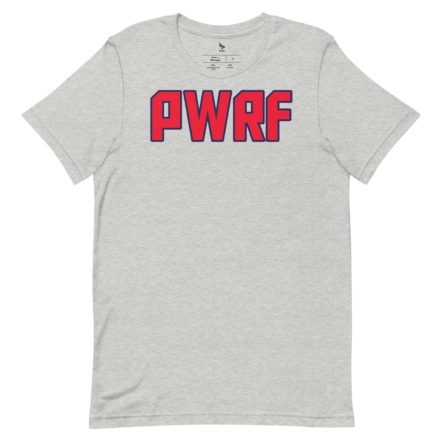 Unisex T-Shirt PWRF Red with Blue Edge