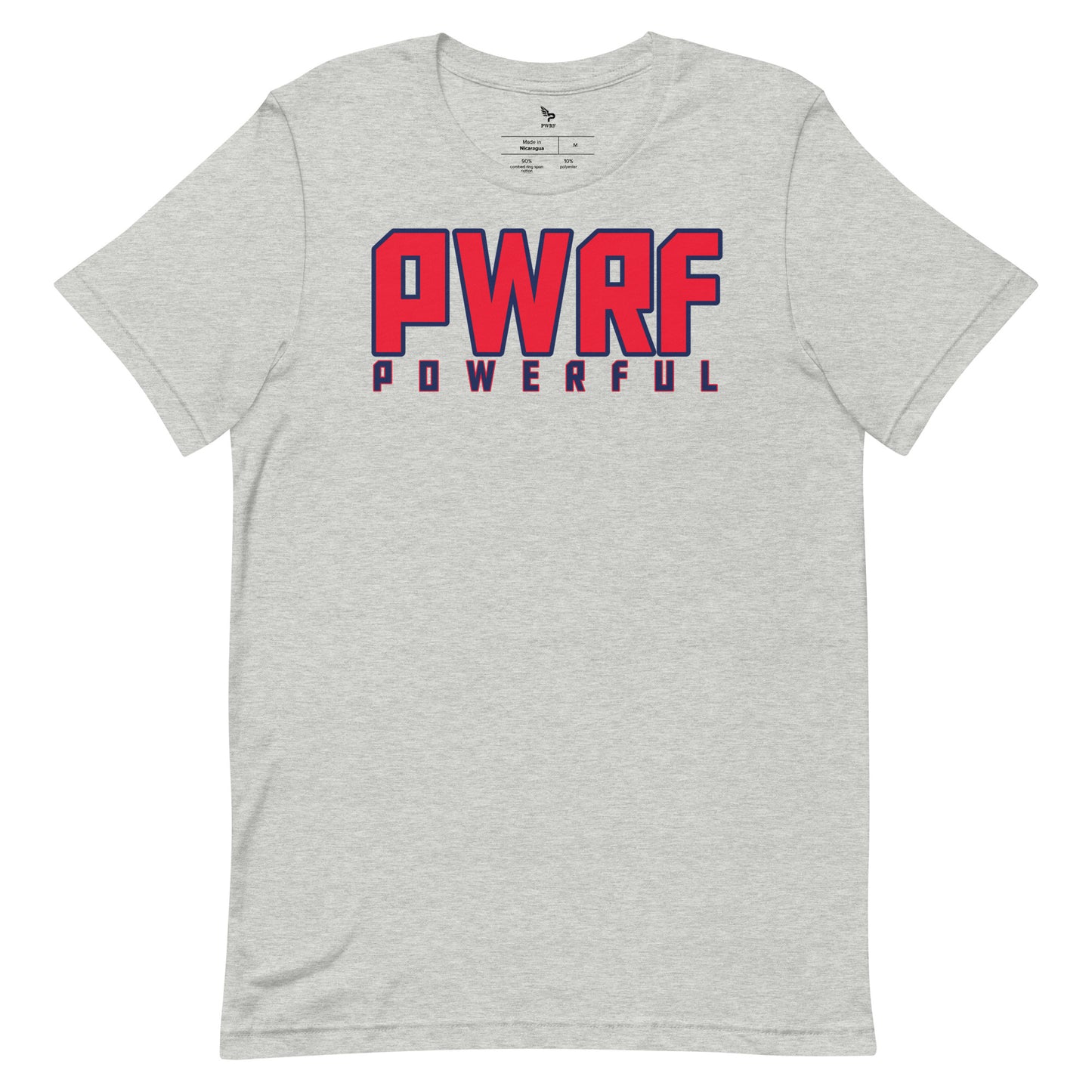 Unisex T-Shirt PWRF POWERFUL Red with Blue Edge