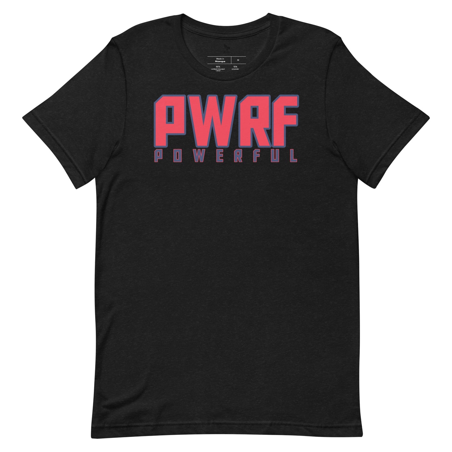 Unisex T-Shirt PWRF POWERFUL Red with Blue Edge