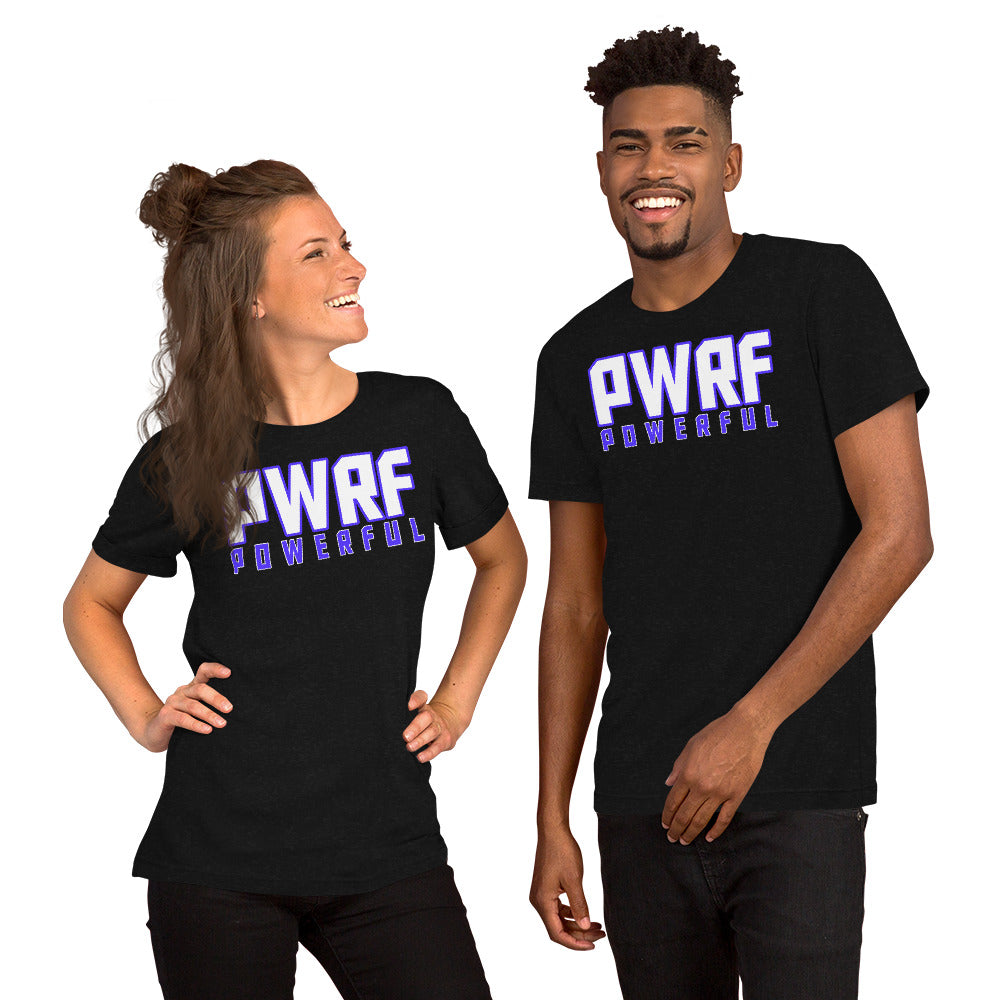 Unisex T-Shirt PWRF POWERFUL White & Blue