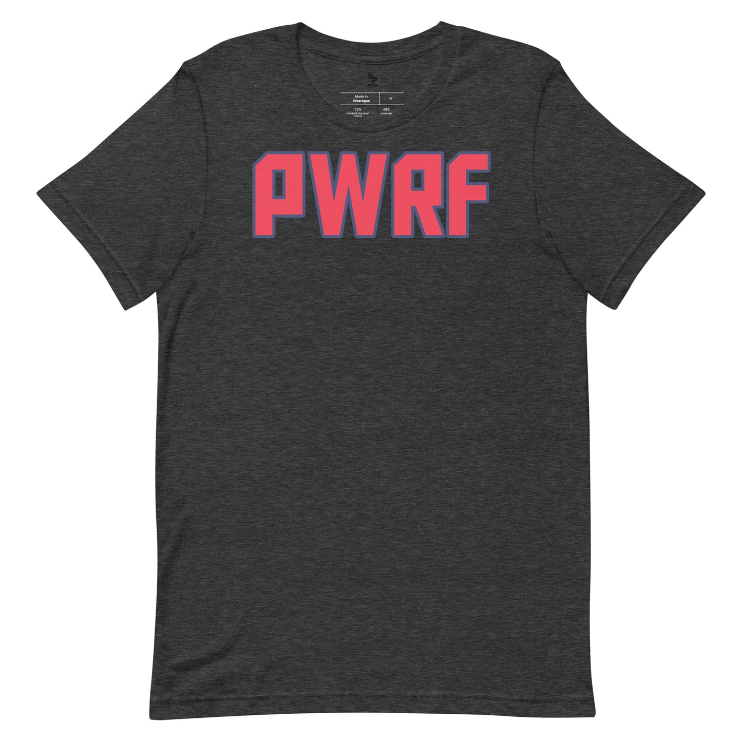 Unisex T-Shirt PWRF Red with Blue Edge