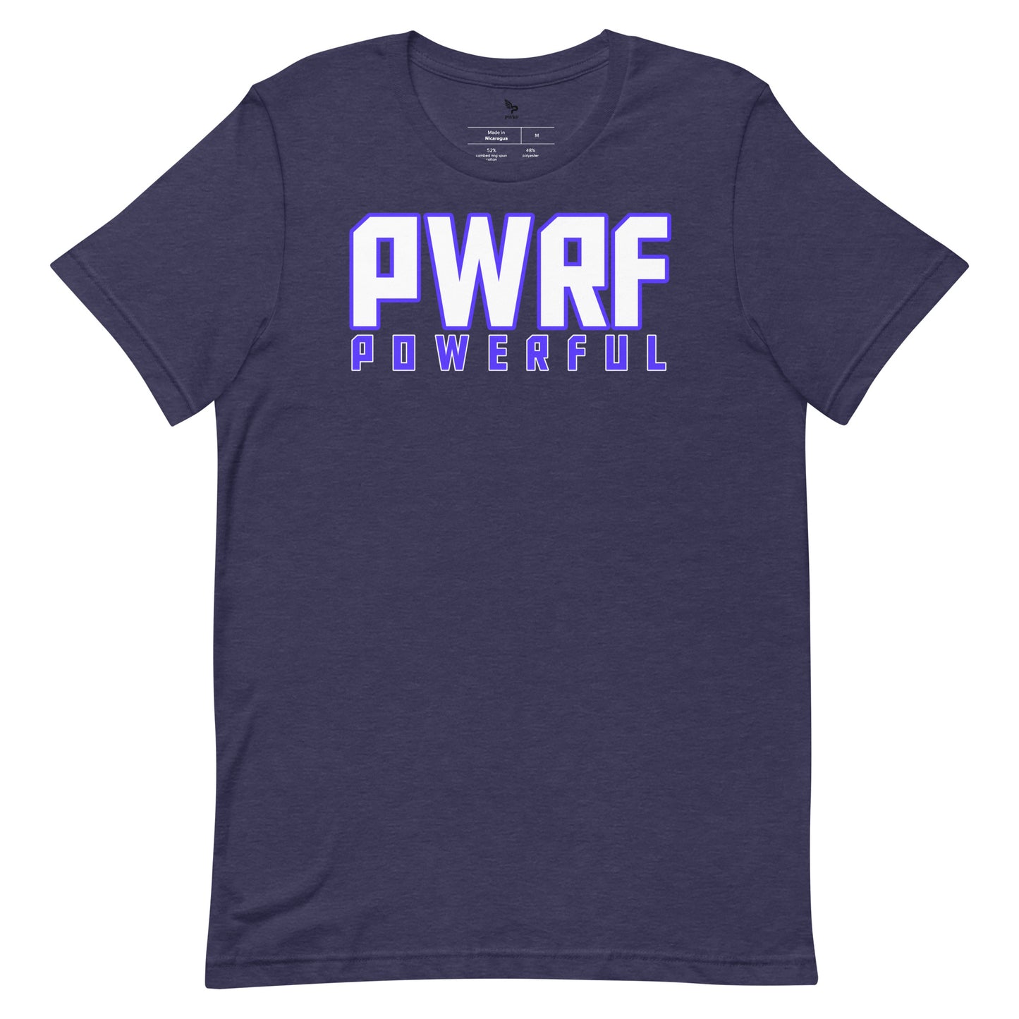 Unisex T-Shirt PWRF POWERFUL White & Blue