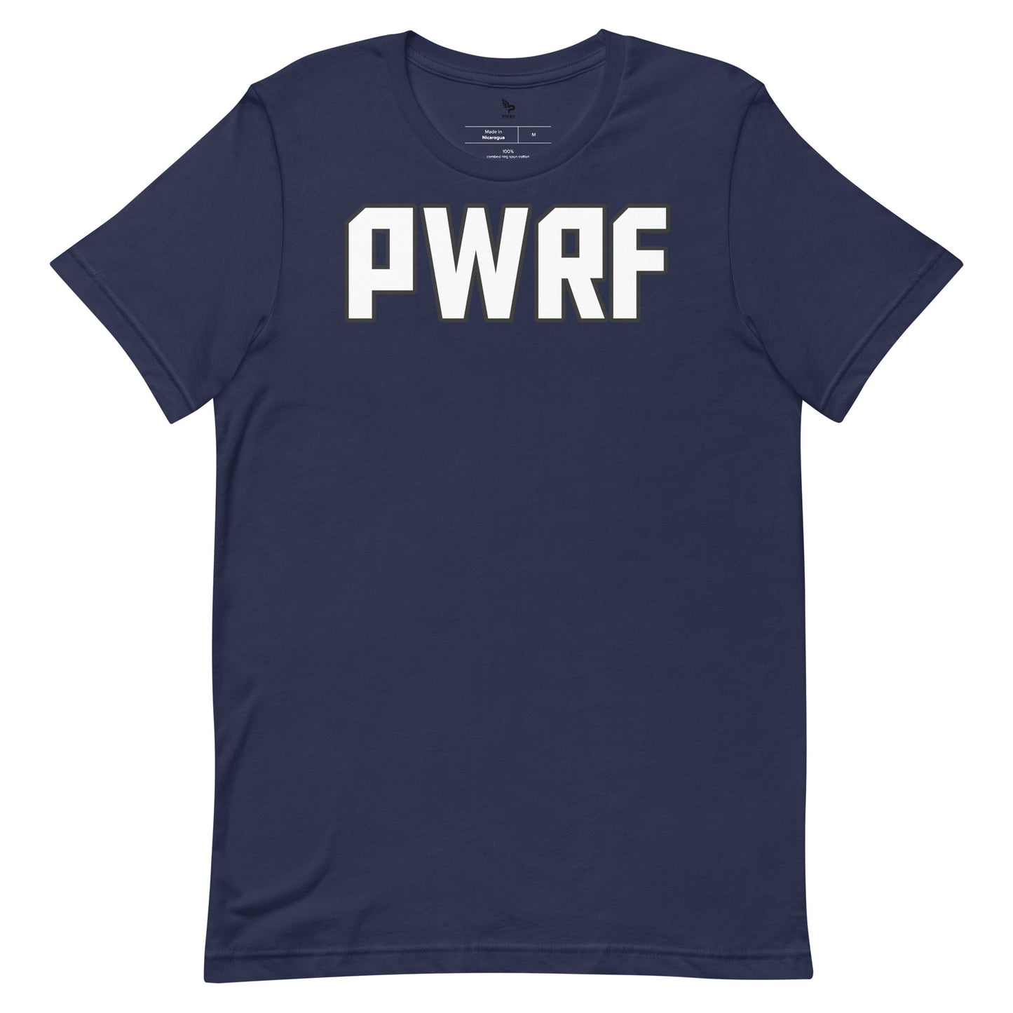 Unisex T-Shirt PWRF White & Black Lettering