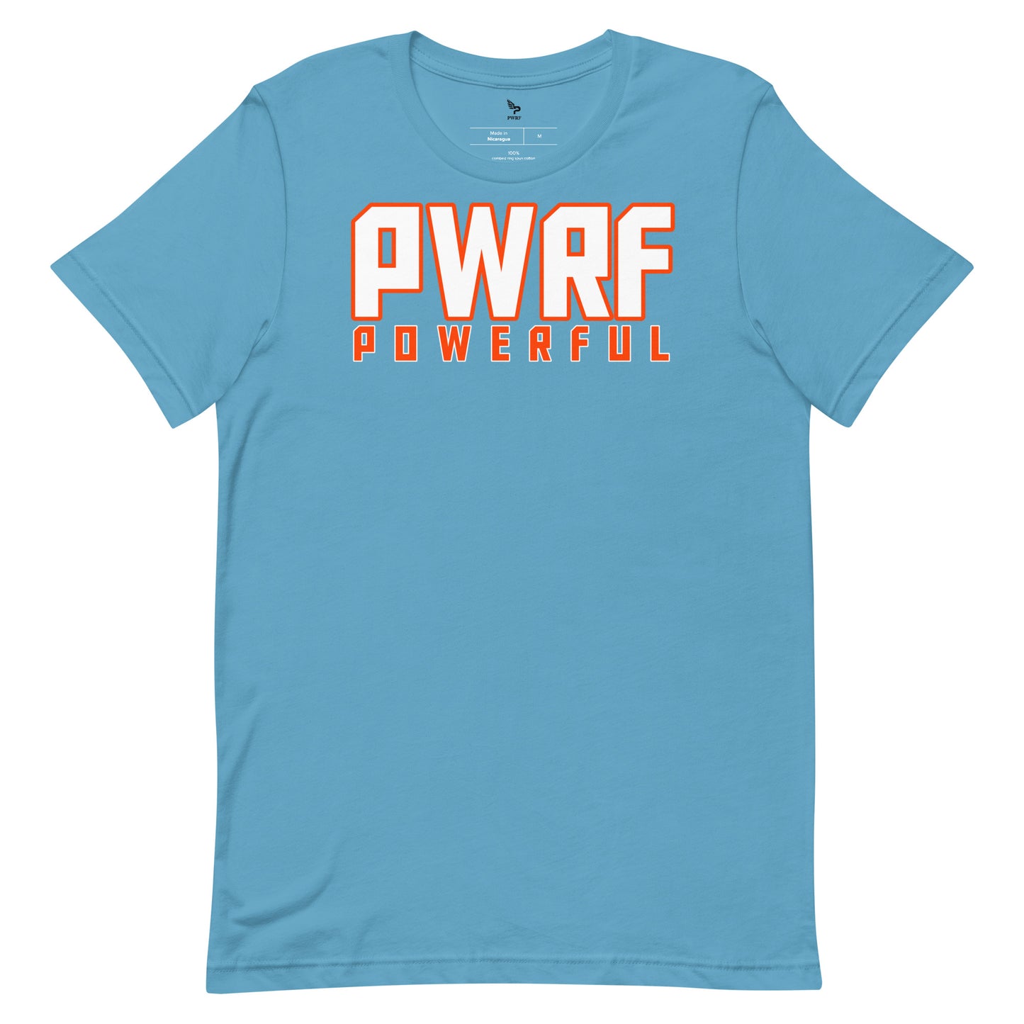 Unisex T-Shirt PWRF POWERFUL Orange White & Orange