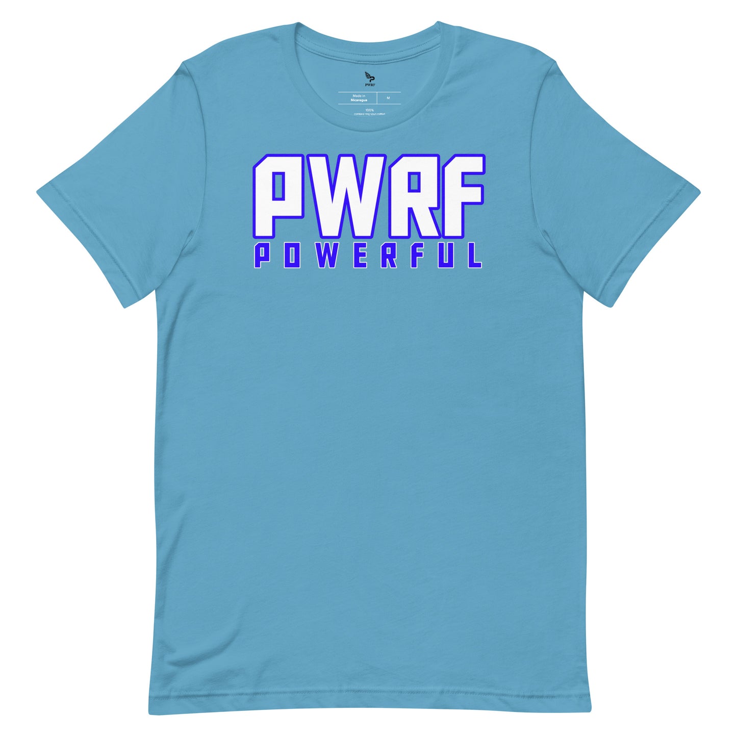 Unisex T-Shirt PWRF POWERFUL White & Blue