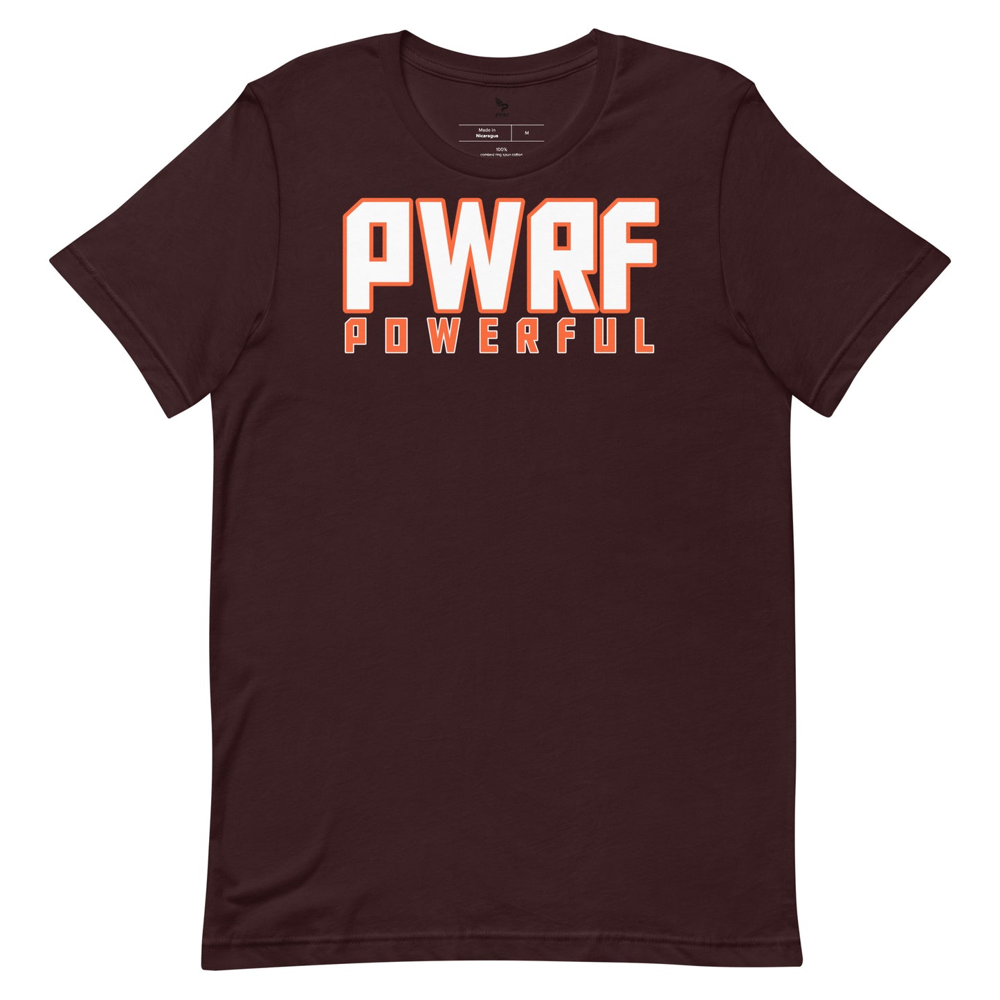 Unisex T-Shirt PWRF POWERFUL Orange White & Orange