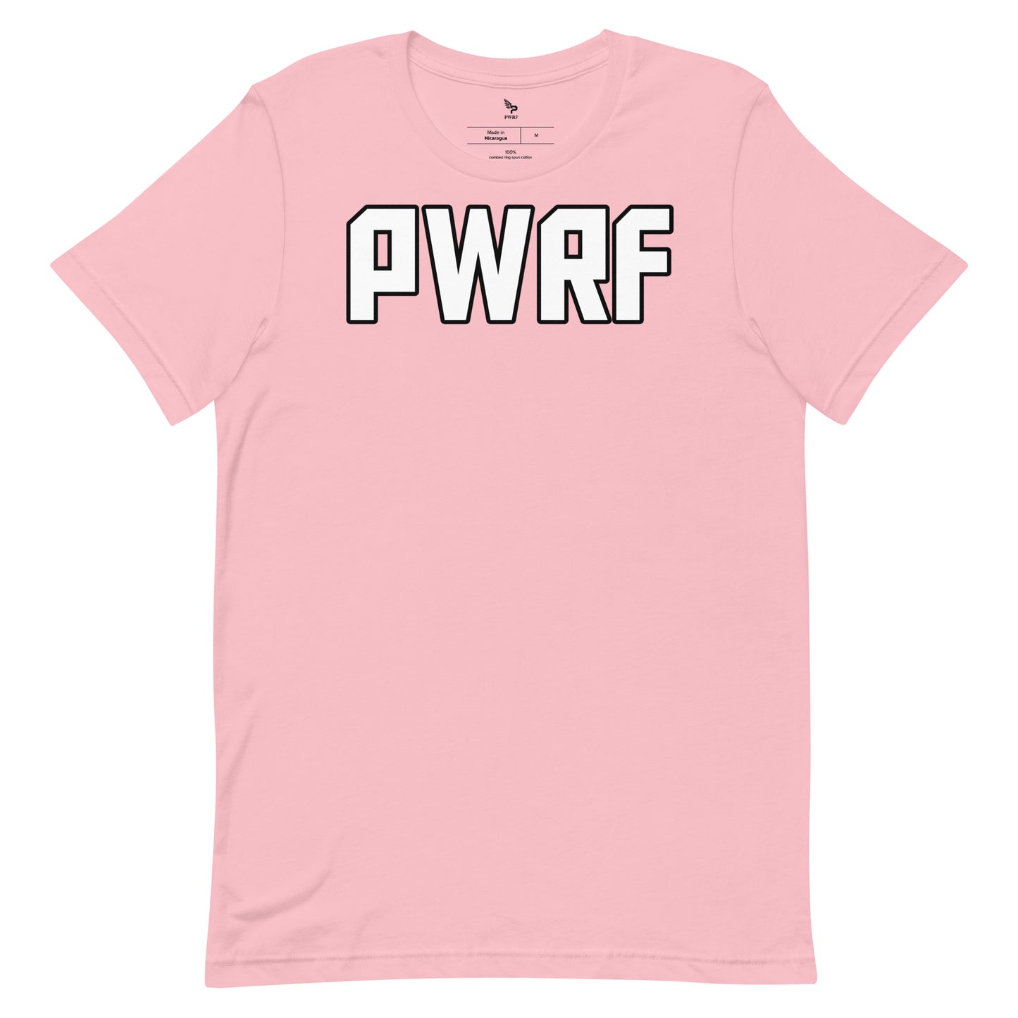 Unisex T-Shirt PWRF White & Black Lettering