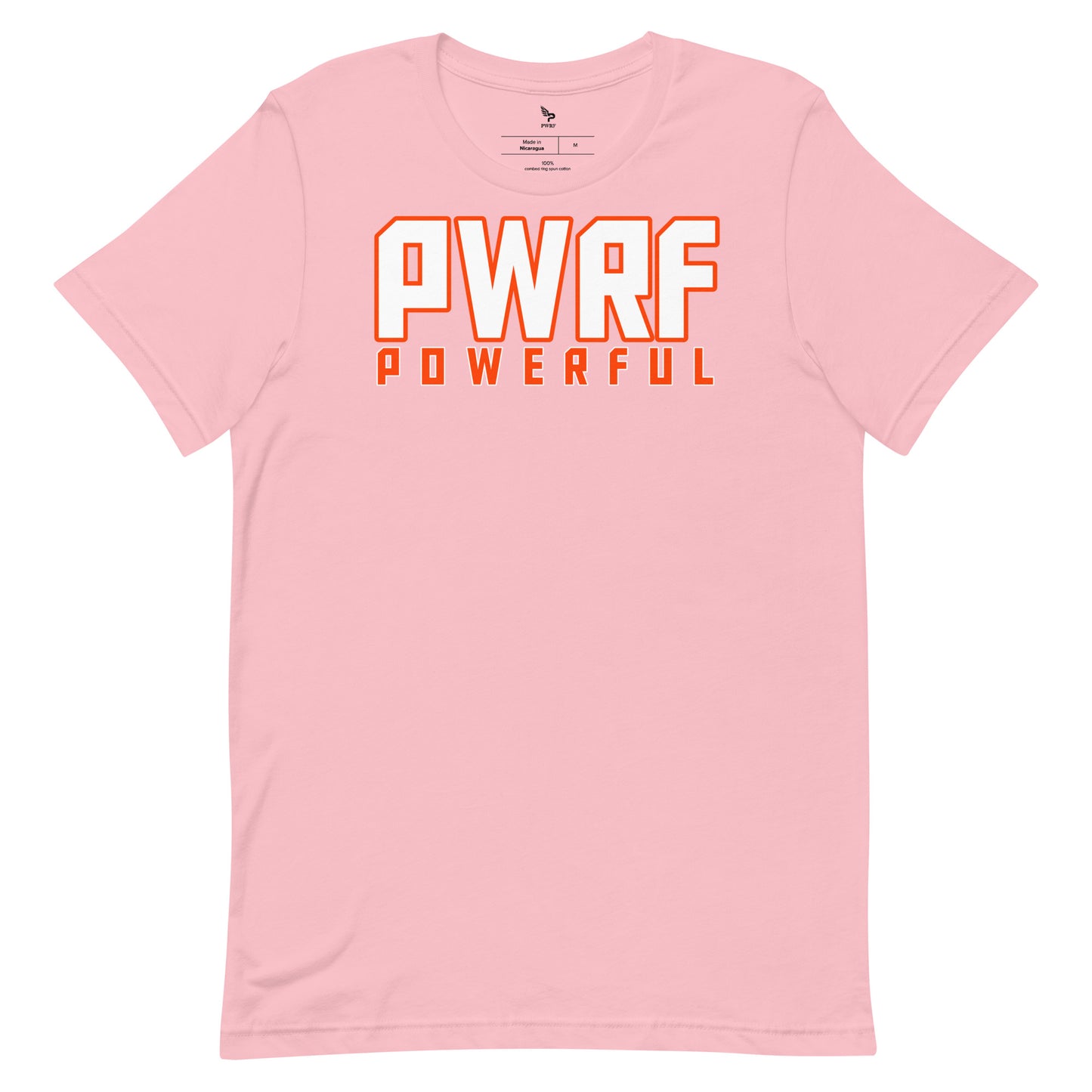 Unisex T-Shirt PWRF POWERFUL Orange White & Orange