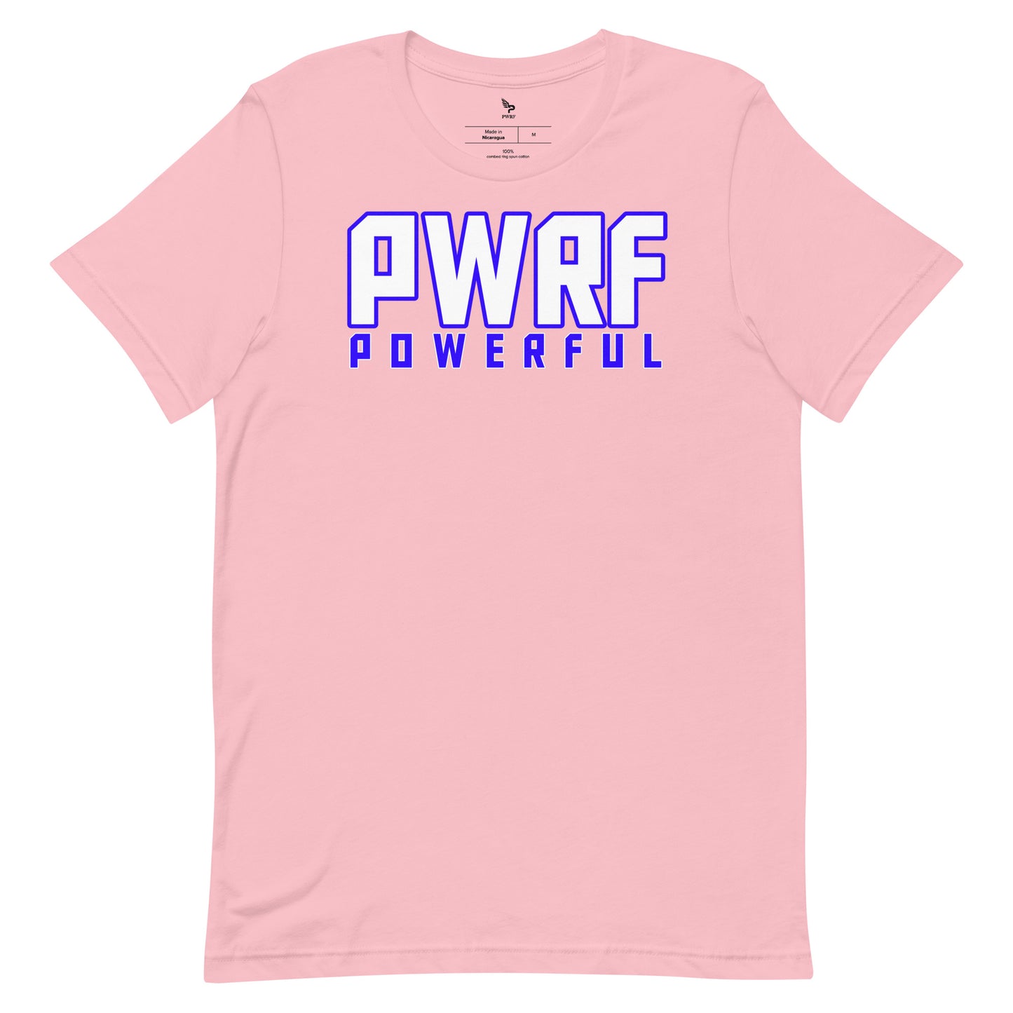 Unisex T-Shirt PWRF POWERFUL White & Blue