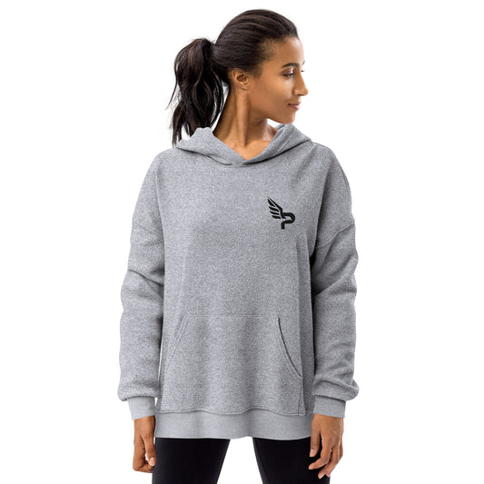 Women's PWRF Brand Embroidered Unisex Sueded Fleece Hoodie