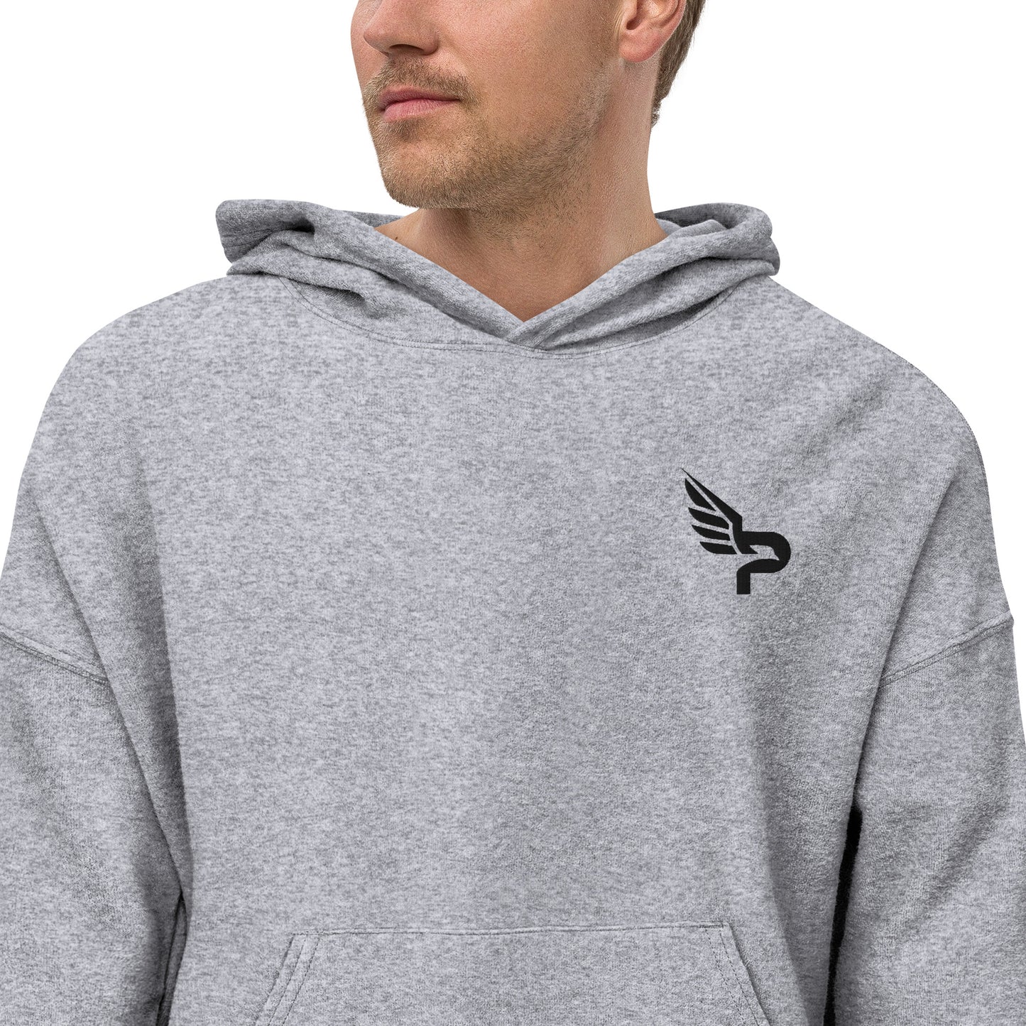 Men's PWRF Brand Embroidered Unisex Sueded Fleece Hoodie