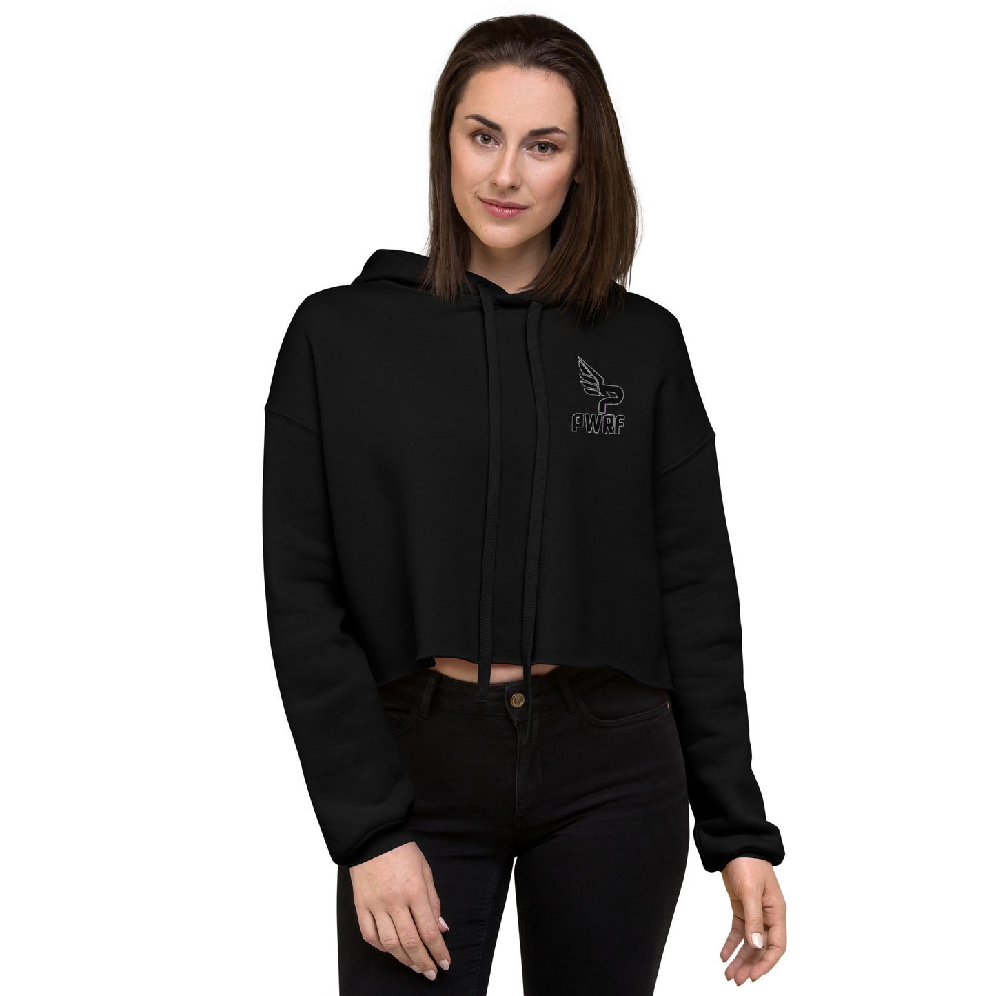 Women's PWRF Logo Left Chest Crop Hoodie