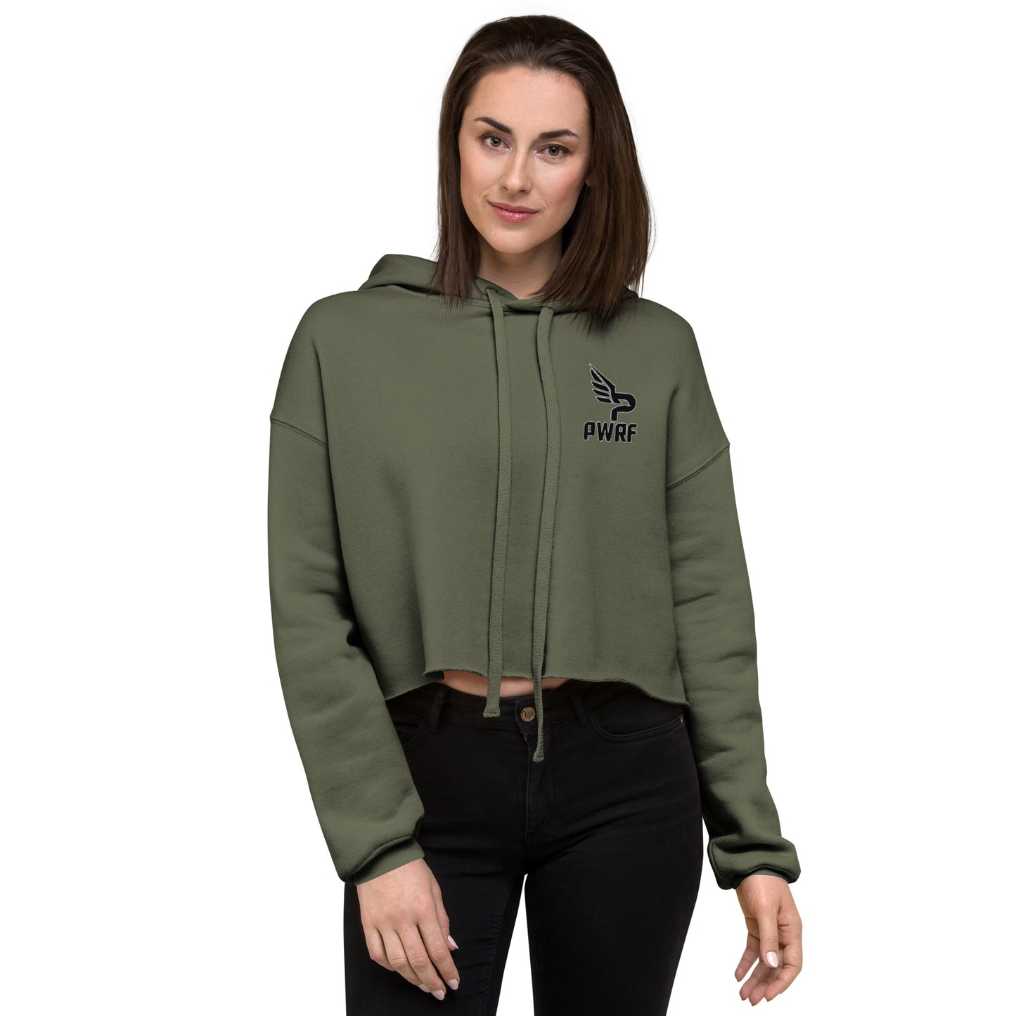 Women's PWRF Logo Left Chest Crop Hoodie