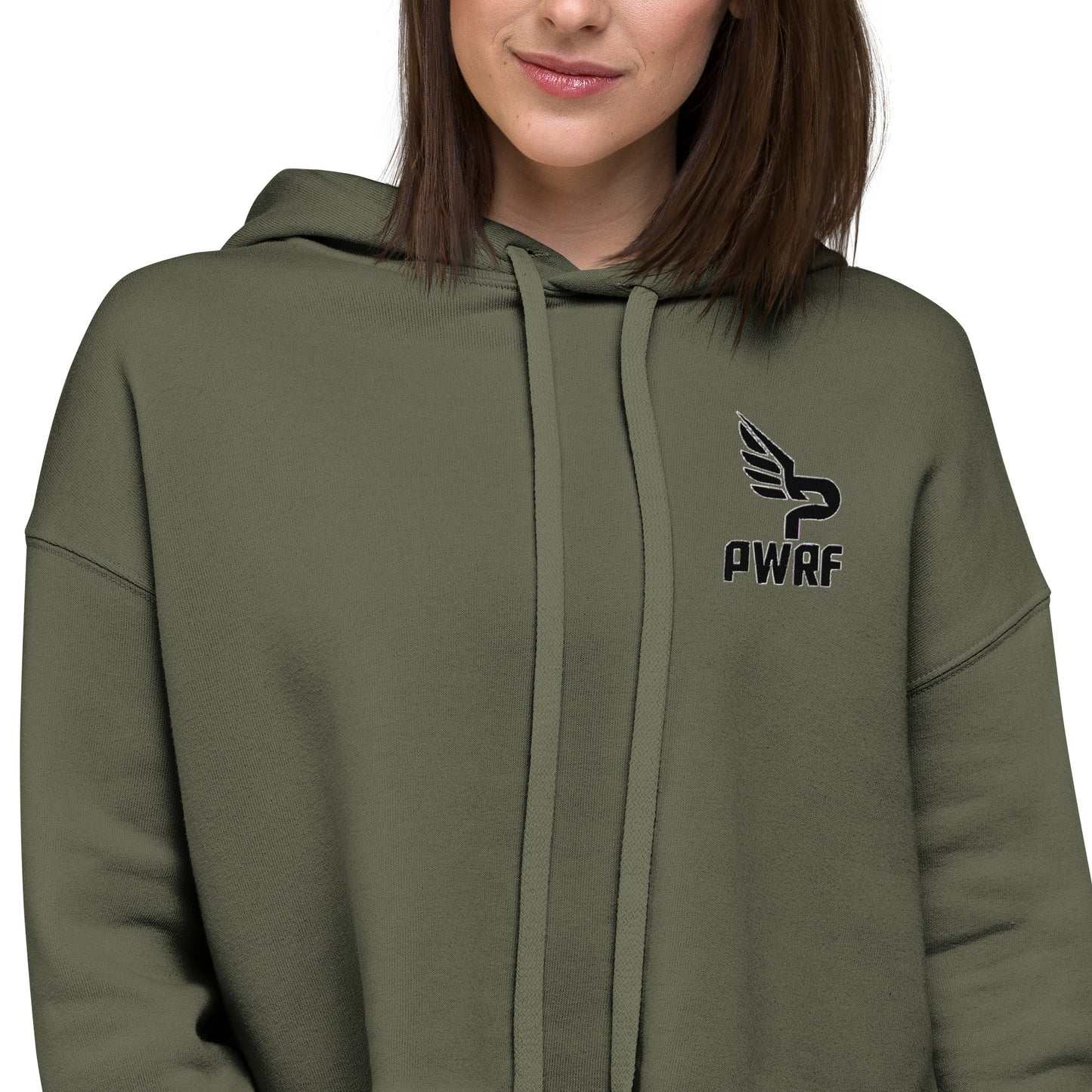 Women's PWRF Logo Left Chest Crop Hoodie