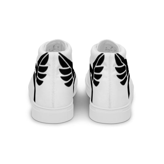 Women’s PWRF Brand Black Logo High Top Canvas Shoes