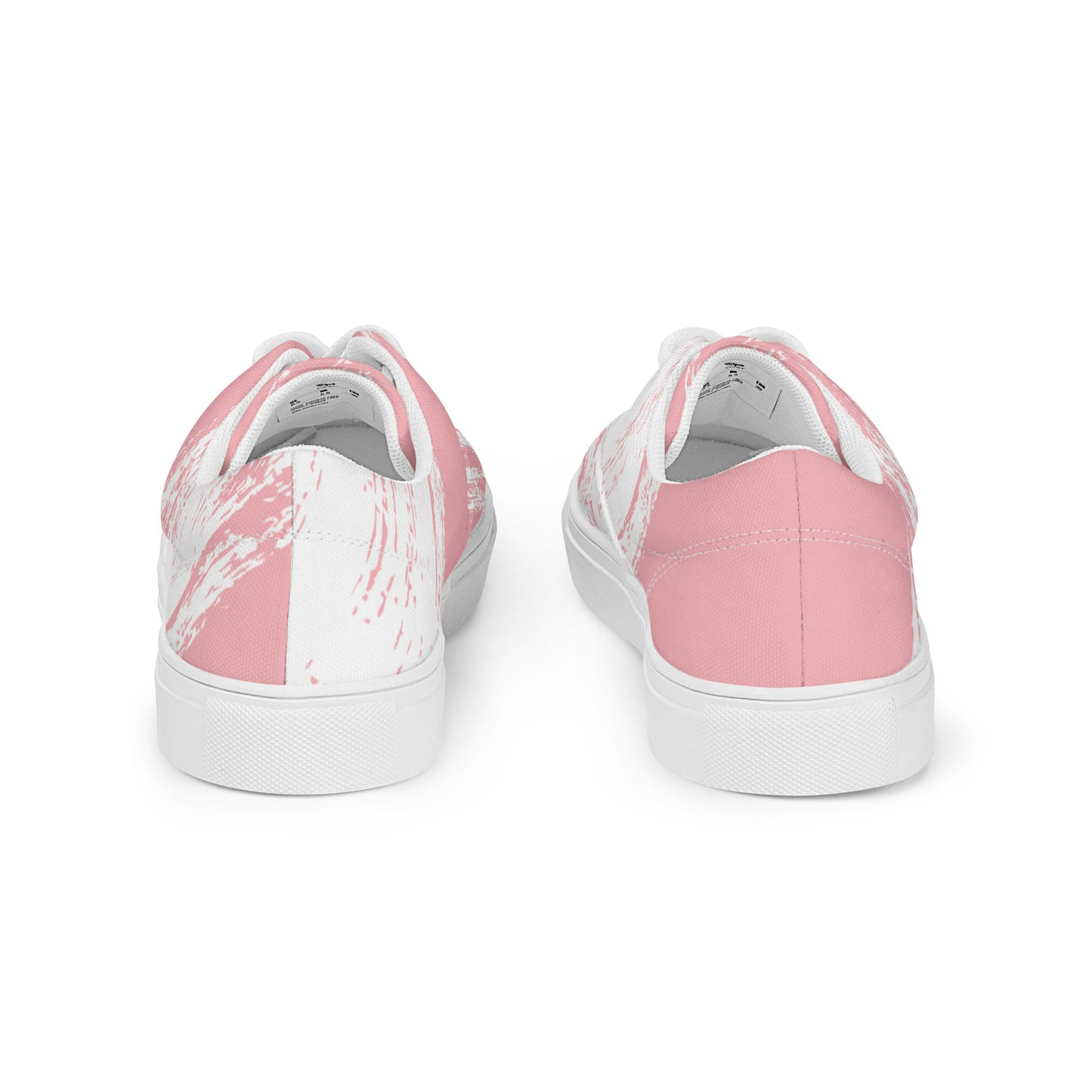 Women's Pink Pattern Women’s Lace-up Canvas Shoes