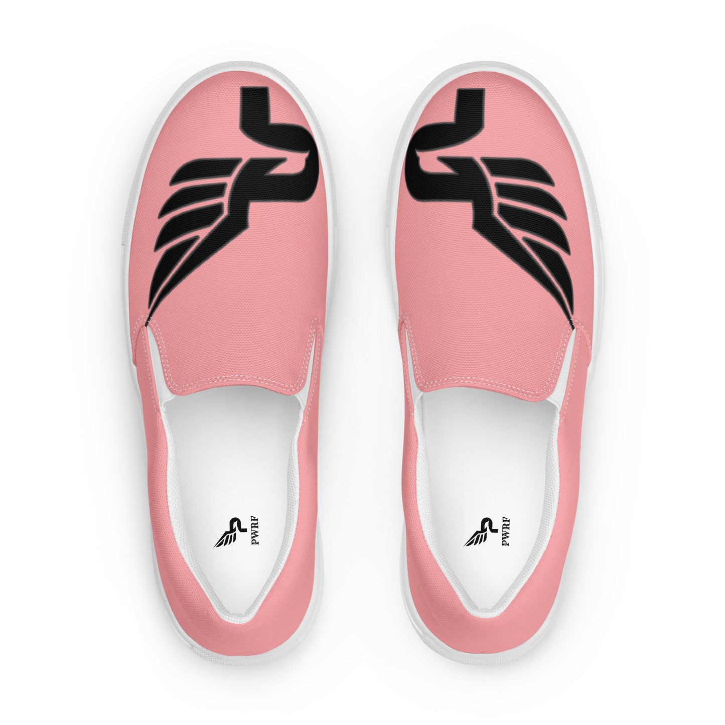 Women’s PWRF Brand Logo on Pink Slip-on Canvas Shoes