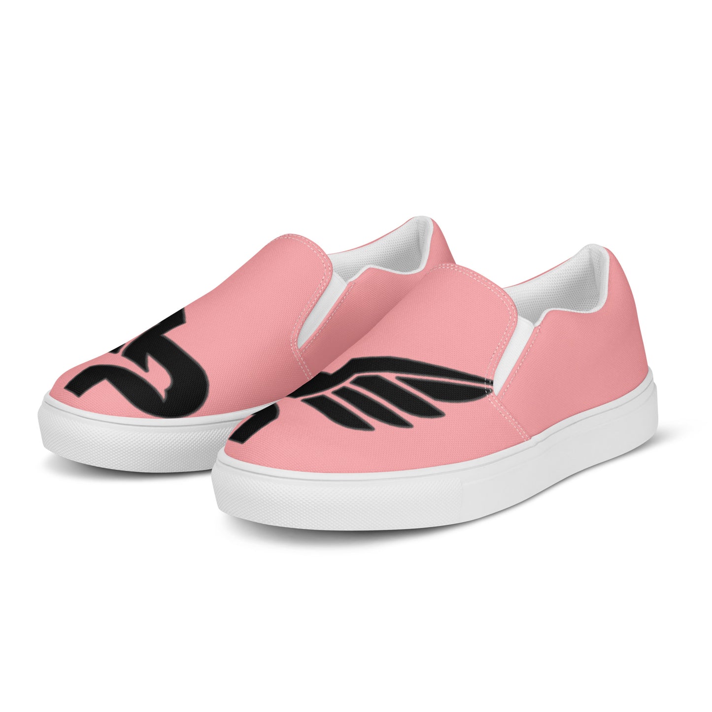 Women’s PWRF Brand Logo on Pink Slip-on Canvas Shoes