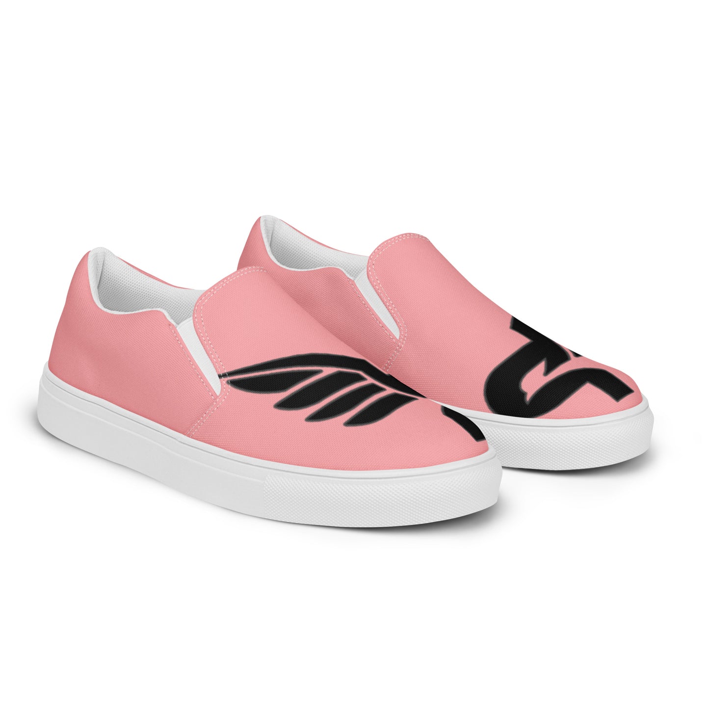 Women’s PWRF Brand Logo on Pink Slip-on Canvas Shoes