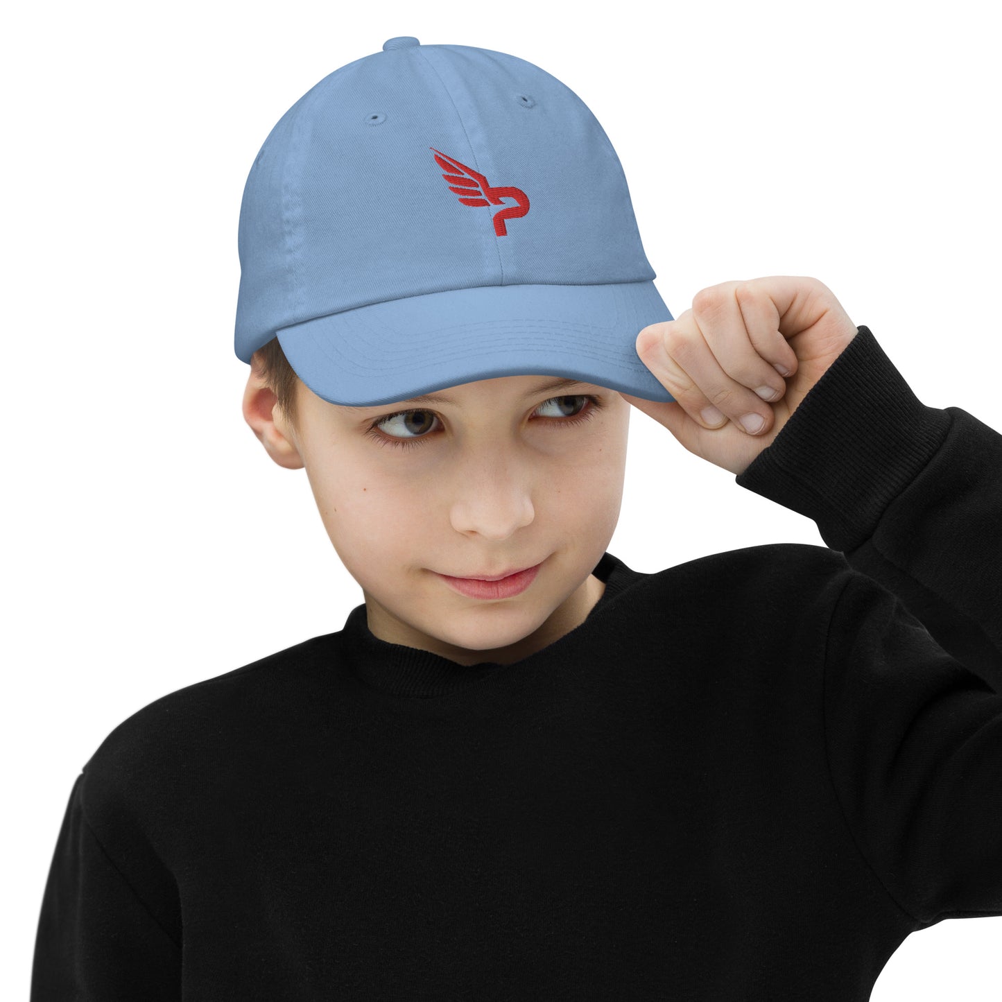 Youth PWRF Brand Red Logo Baseball Cap