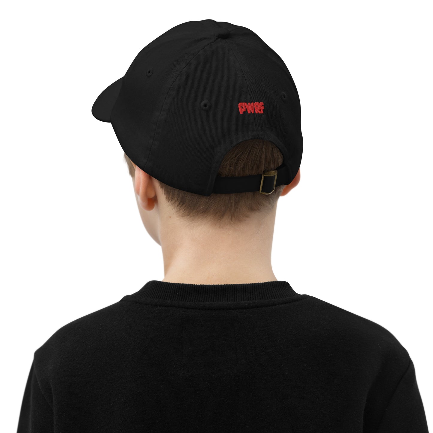 Youth PWRF Brand Red Logo Baseball Cap