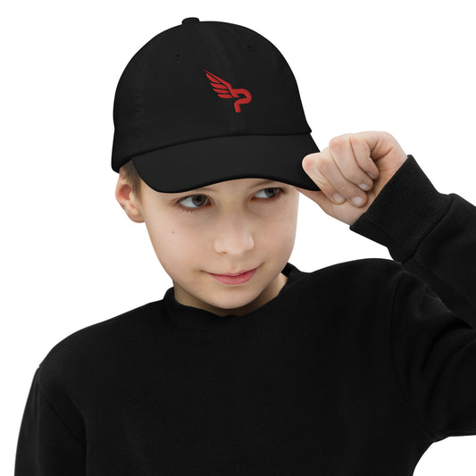 Youth PWRF Brand Red Logo Baseball Cap