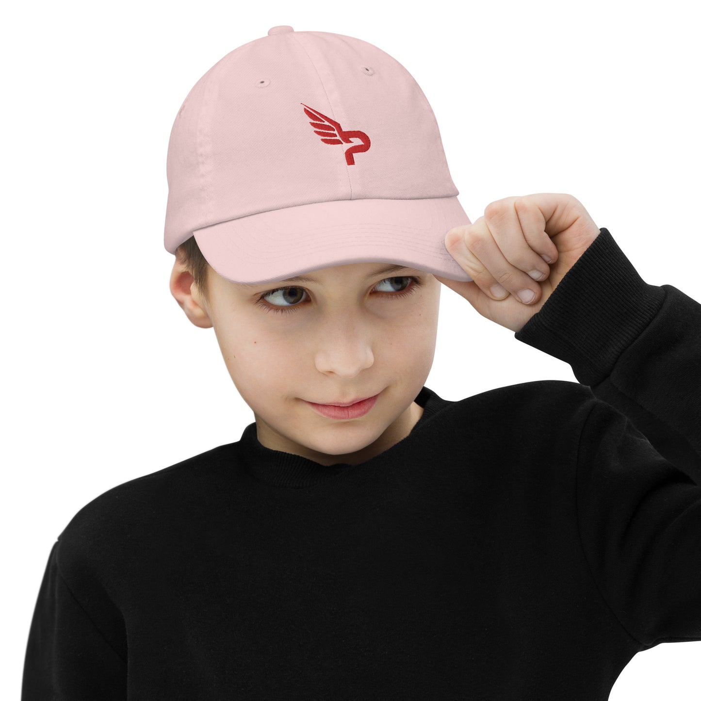 Youth PWRF Brand Red Logo Baseball Cap