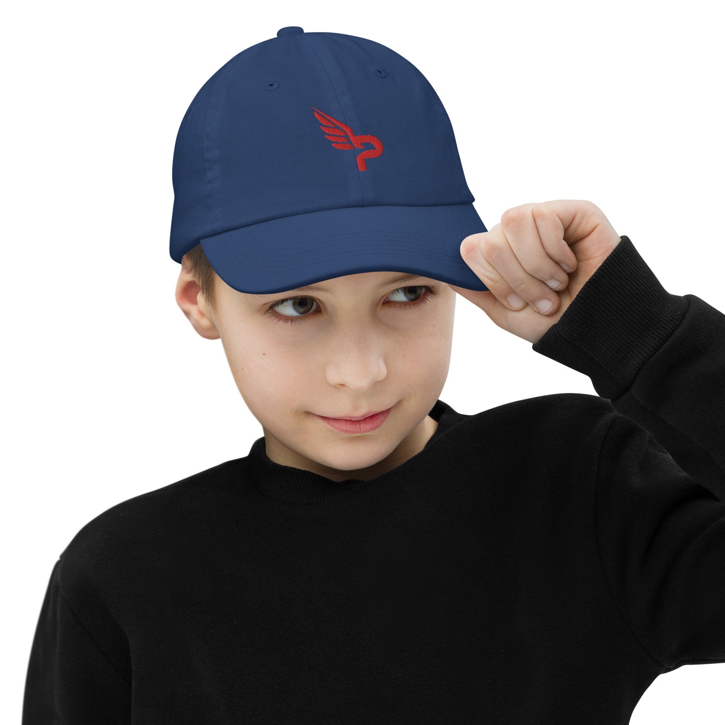 Youth PWRF Brand Red Logo Baseball Cap