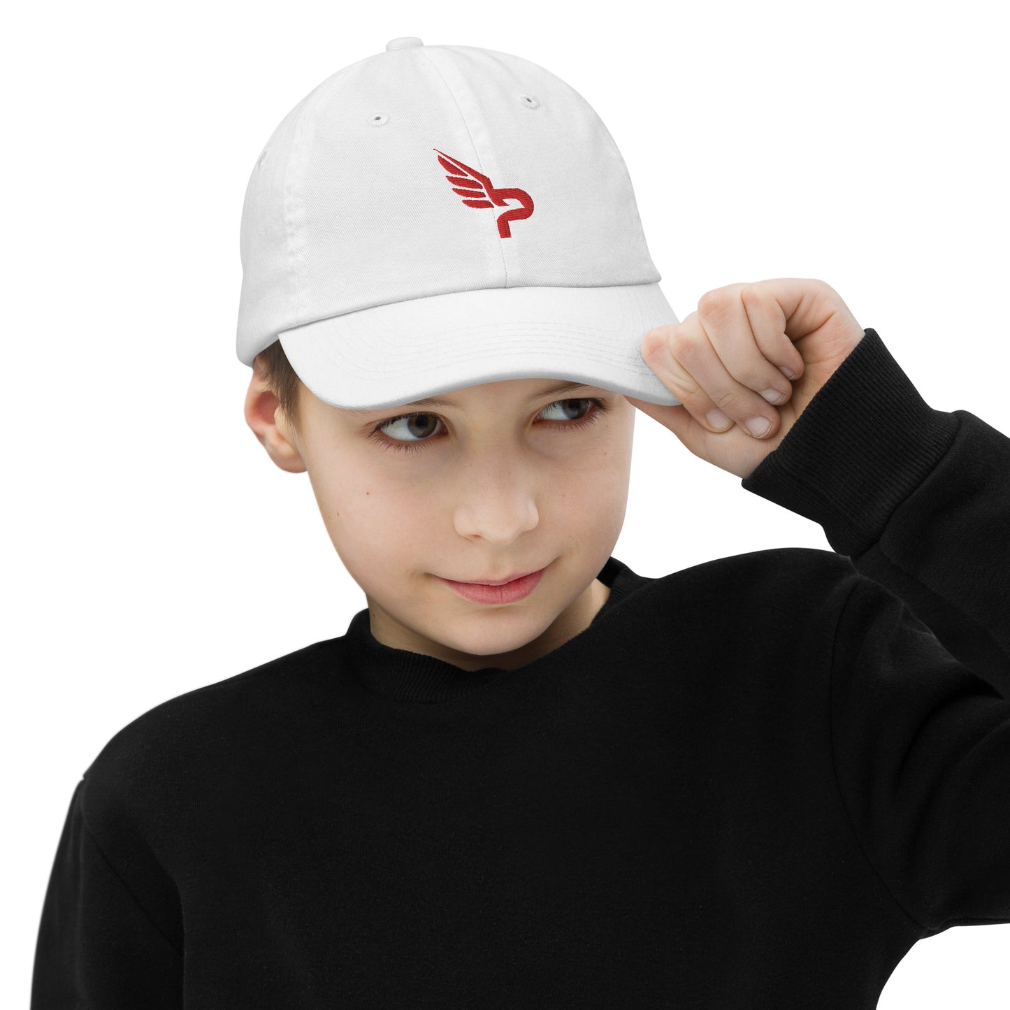 Youth PWRF Brand Red Logo Baseball Cap