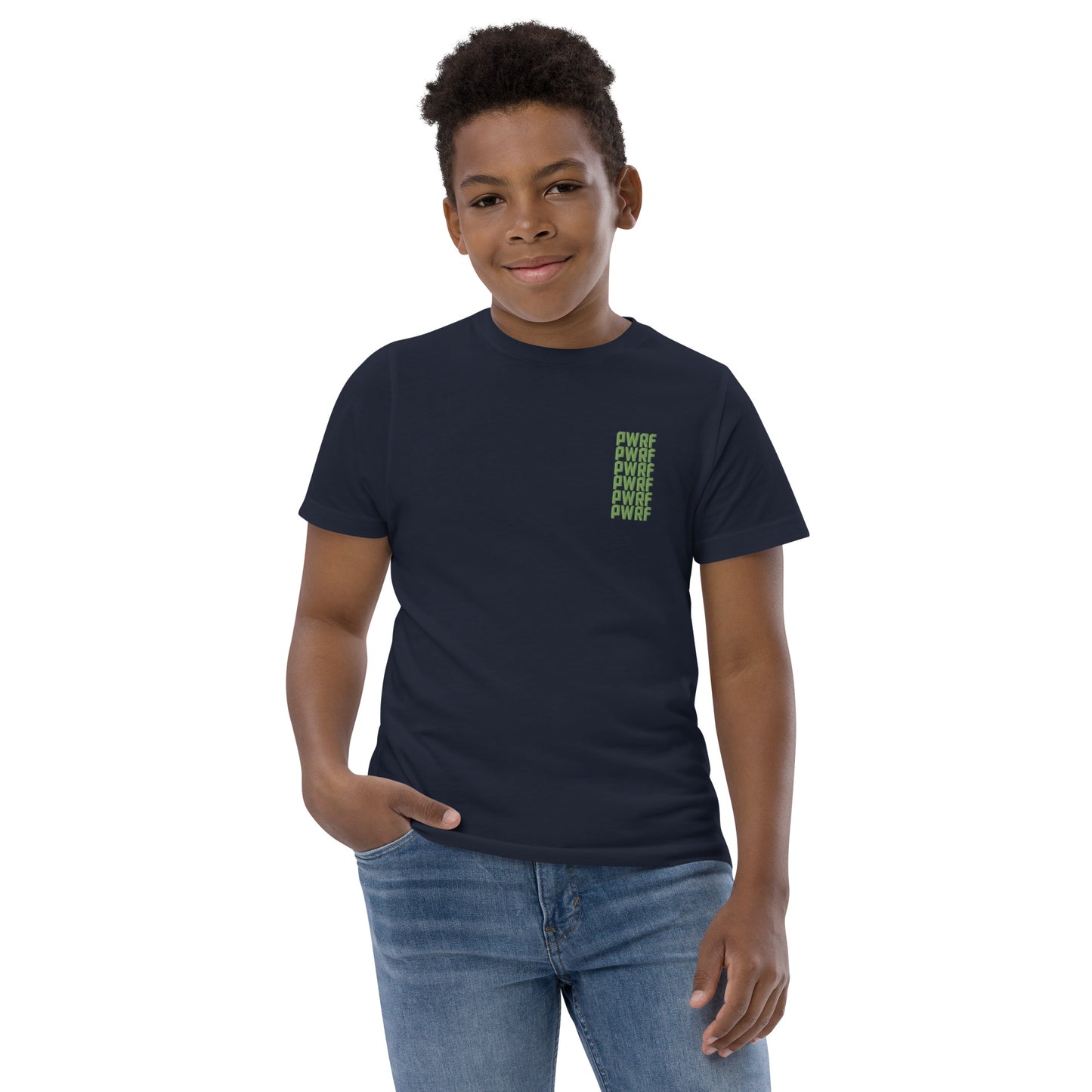 Youth PWRF 6x Green Jersey T-shirt