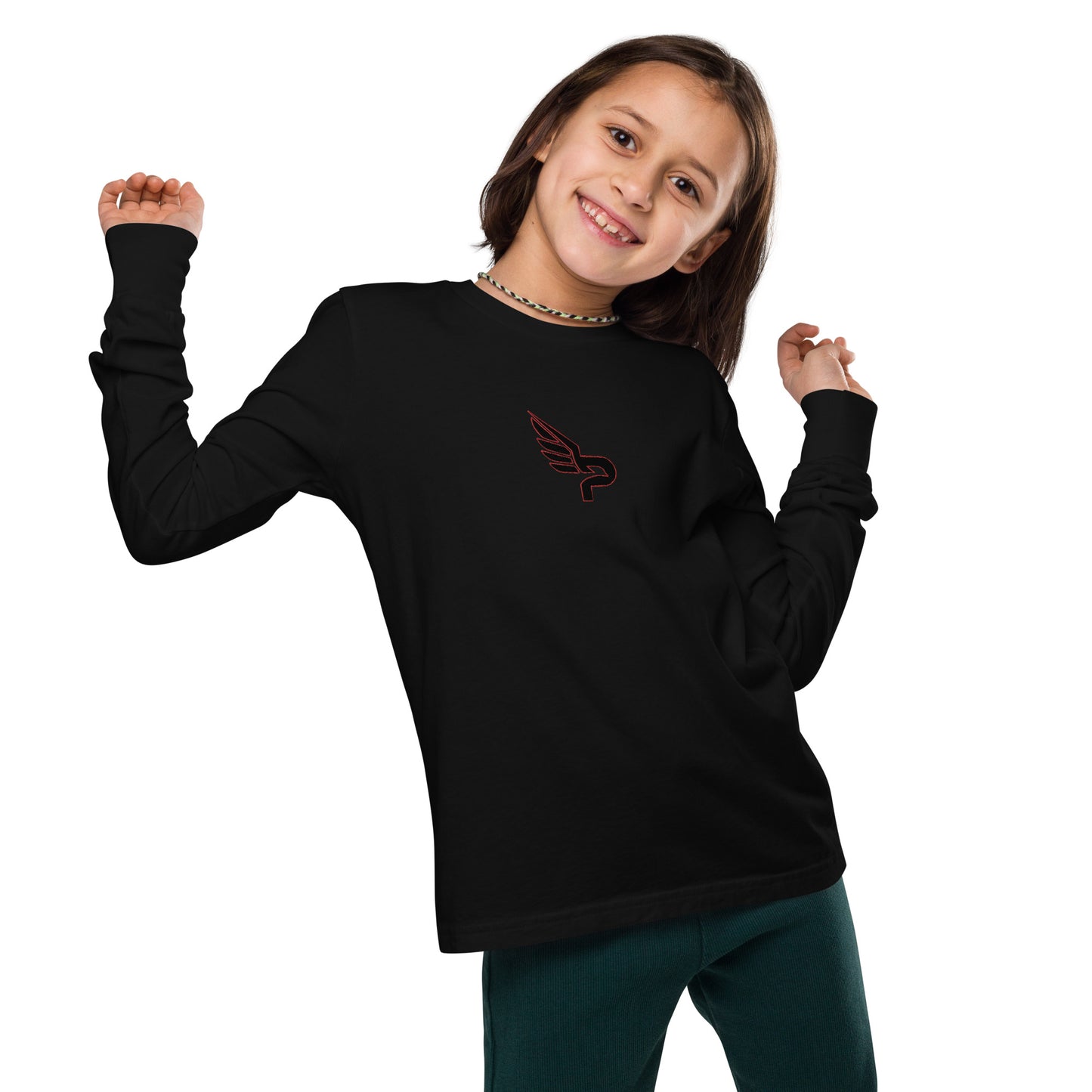 Youth PWRF Brand Logo Long Sleeve Tee